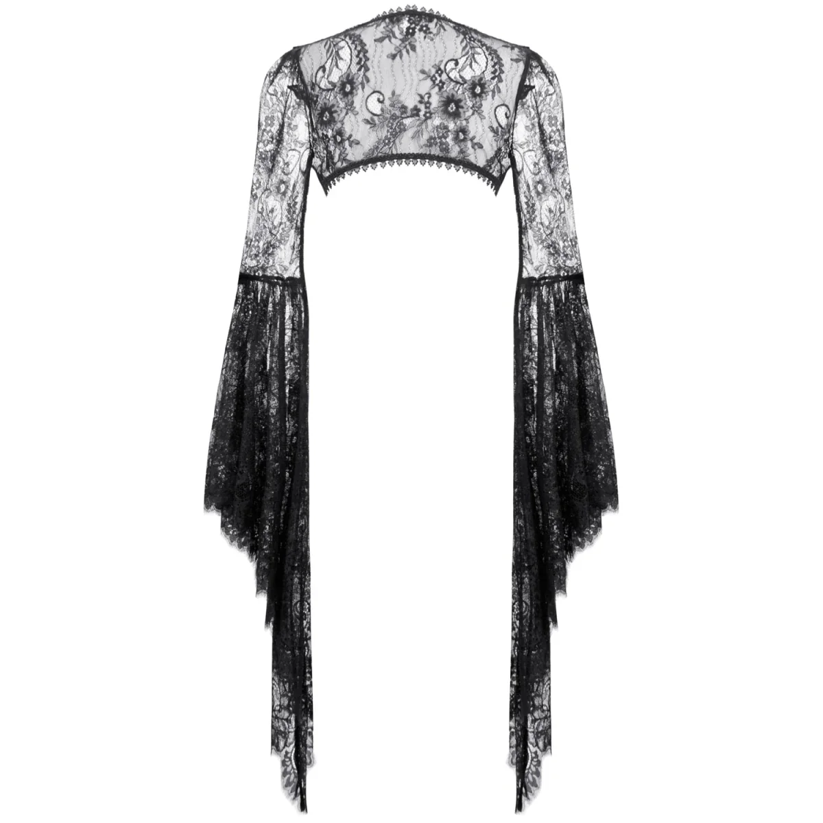 Bolero de Encaje Negro con Mangas Acampanadas - Image 9