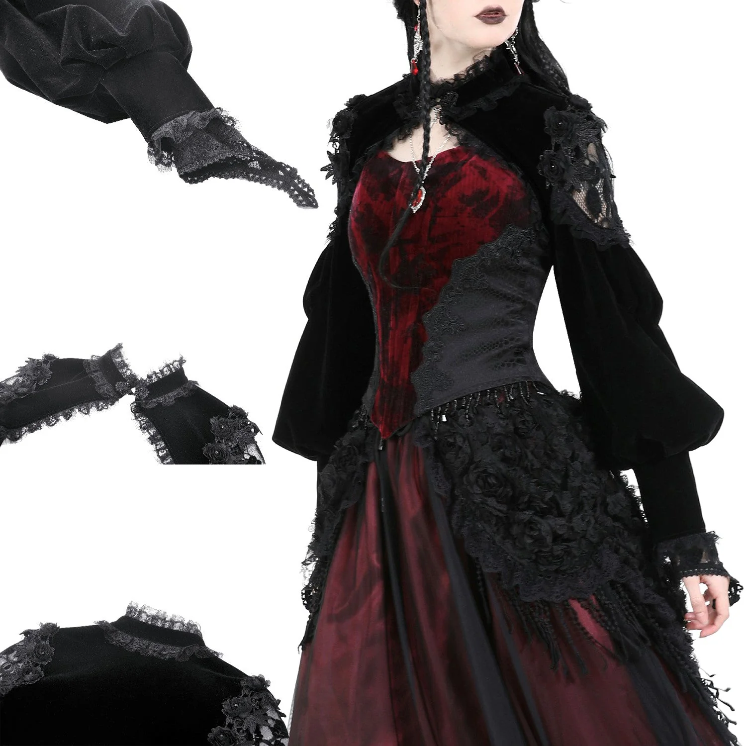 Bolero de Terciopelo y Encaje - Image 4