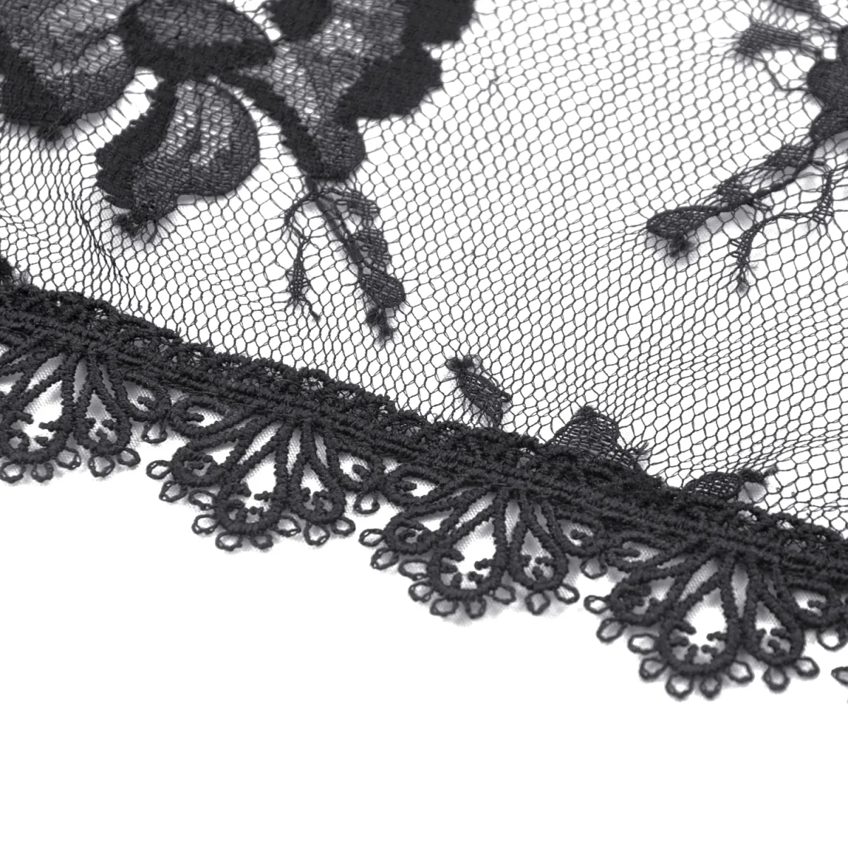 Bolero Gótico Negro Floral Mangas Acampanadas - Image 12