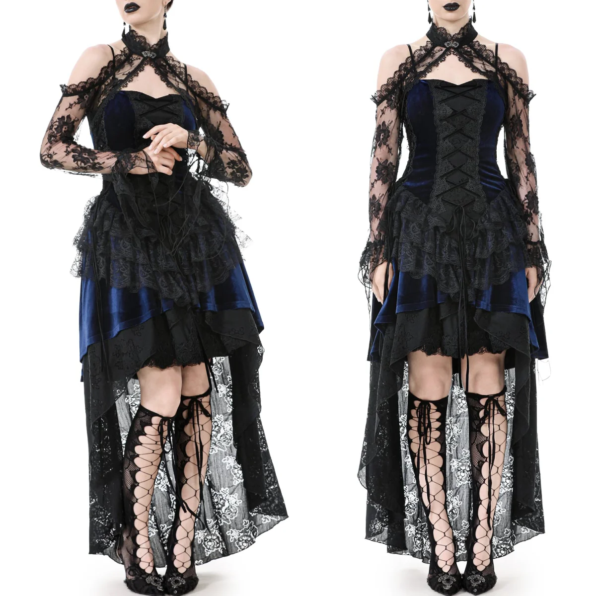 Bolero Gótico Negro Floral Mangas Acampanadas - Image 7