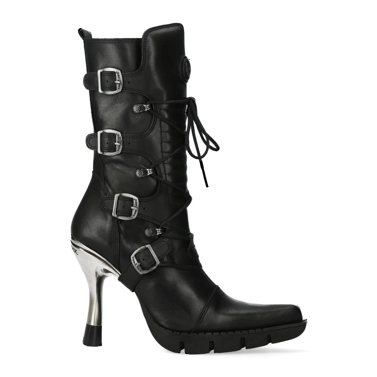 Bota Tacón Plataforma Punk Hebillas - Image 2