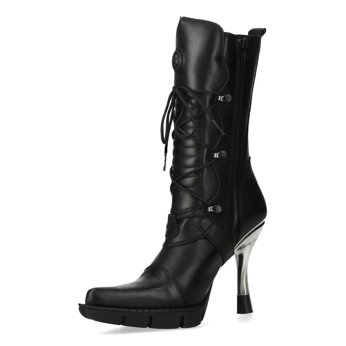 Bota Tacón Plataforma Punk Hebillas - Image 5