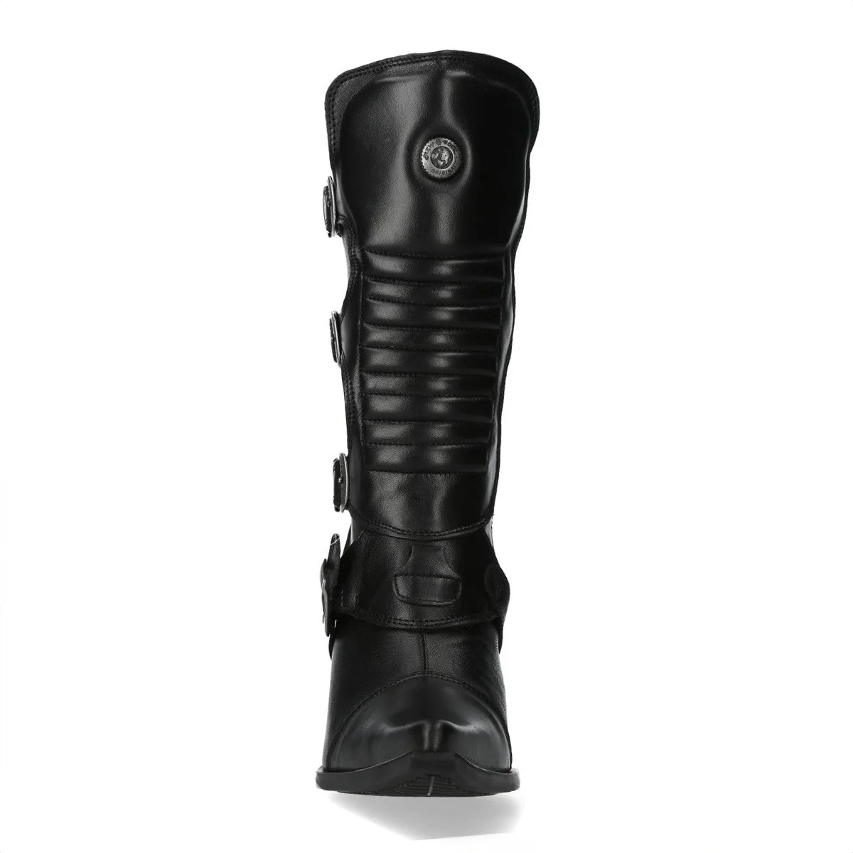 Bota Alta Tacón Aguja Piel Hebillas - Image 4