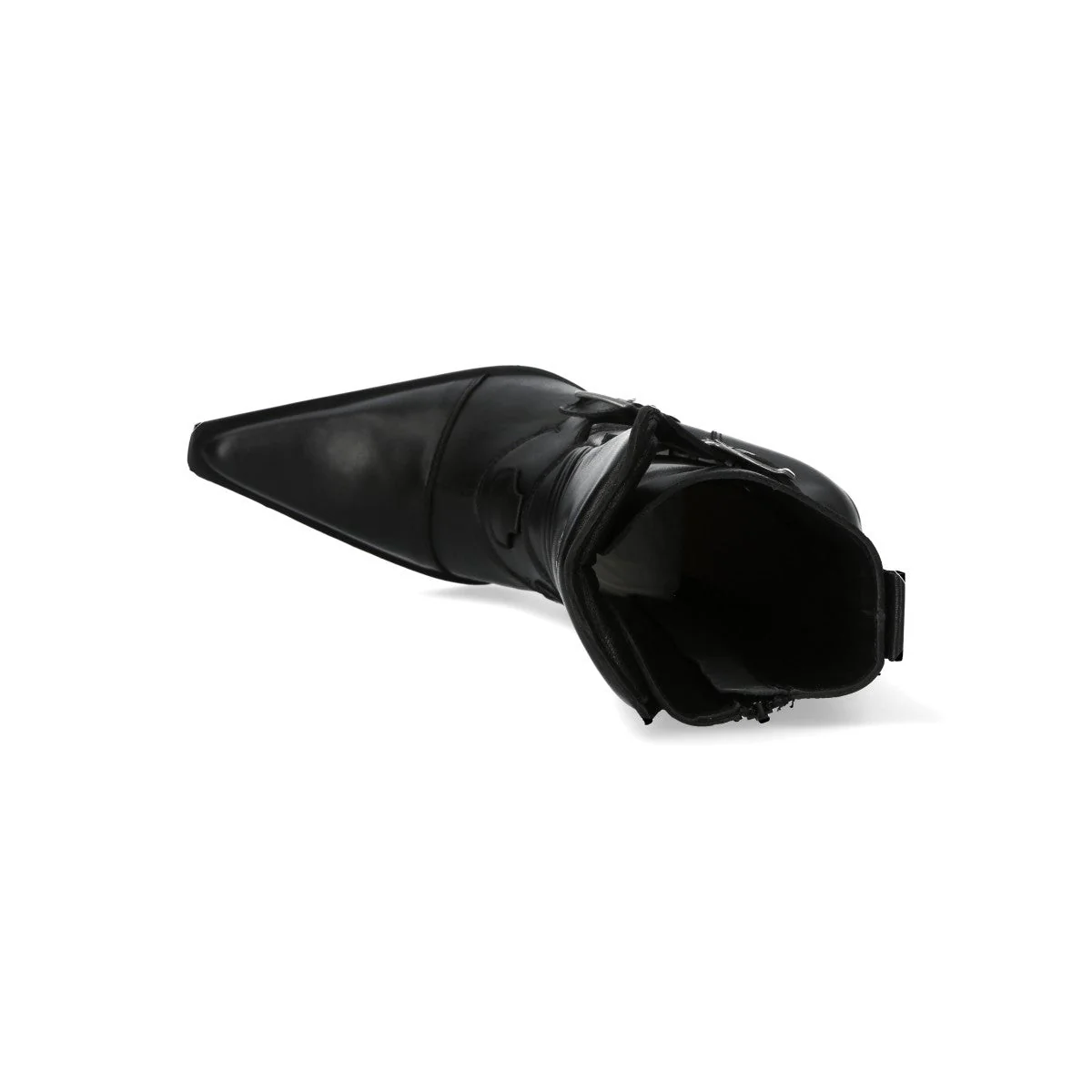 Bota Alta Tacón Aguja Piel Hebillas - Image 8