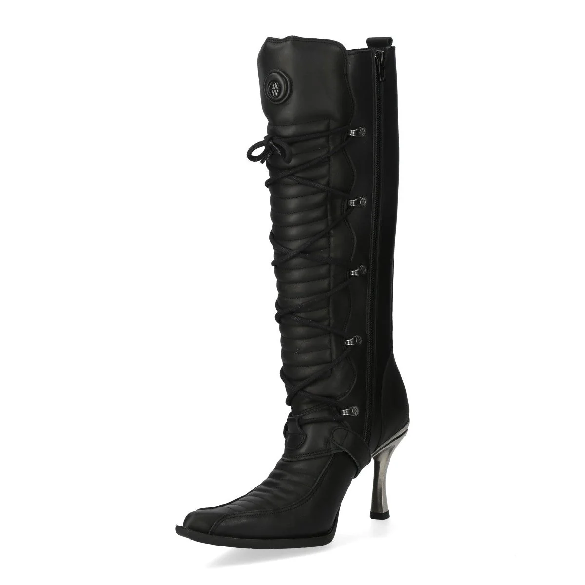 Botas New Rock Negras con Tacón Metálico - Image 5