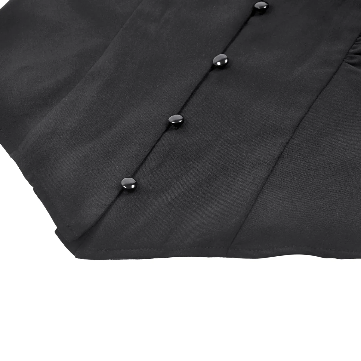 Blusa Gótica Negra Volantes | Mangas Abullonadas - Image 12