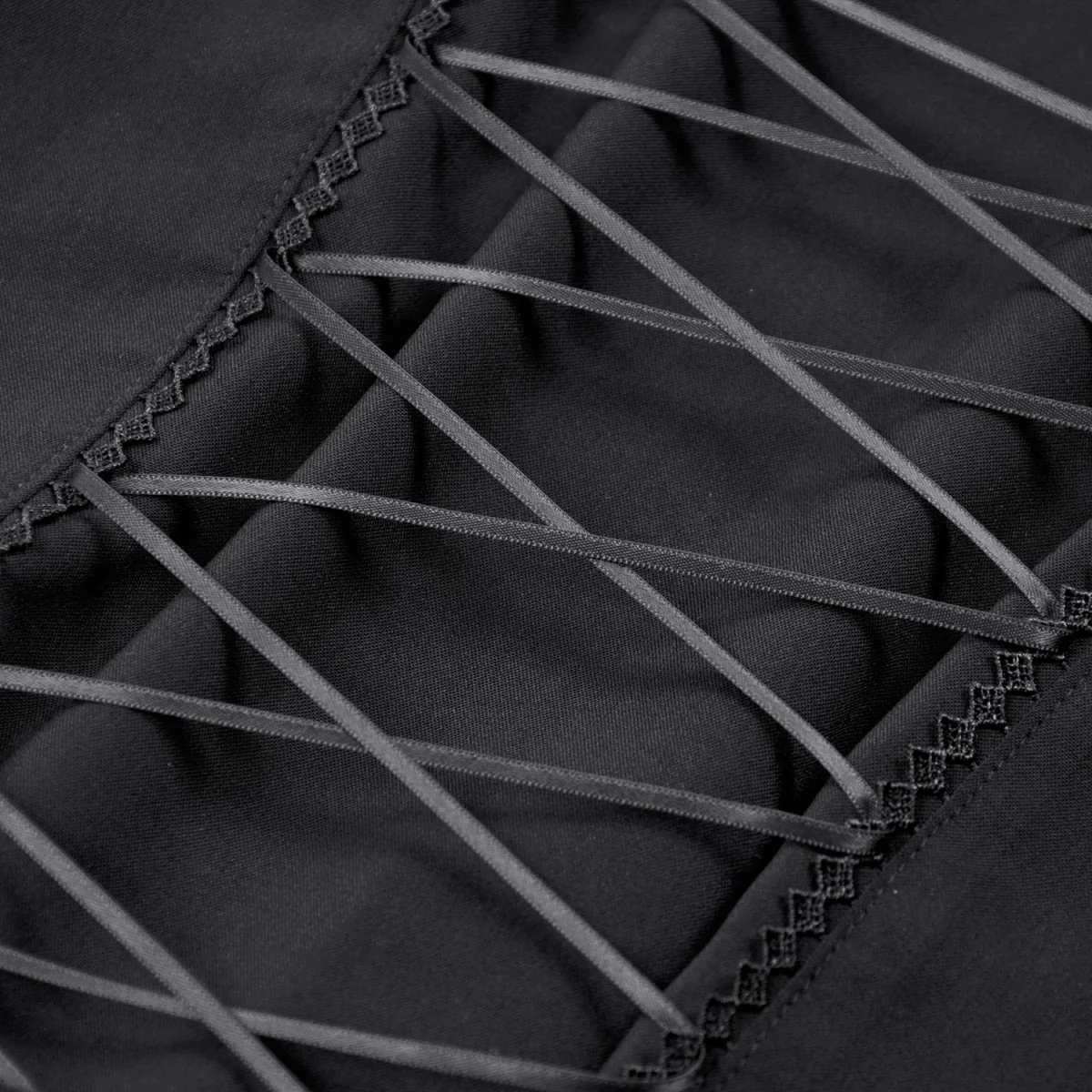 Blusa Gótica Negra Volantes | Mangas Abullonadas - Image 14