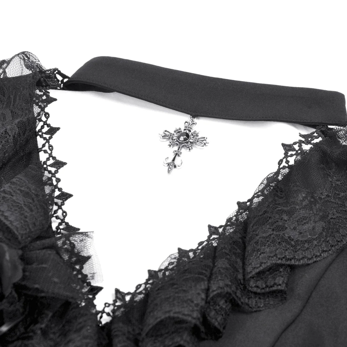 Camisa con Lazada Trasera y Detalle de Rosa - Image 10