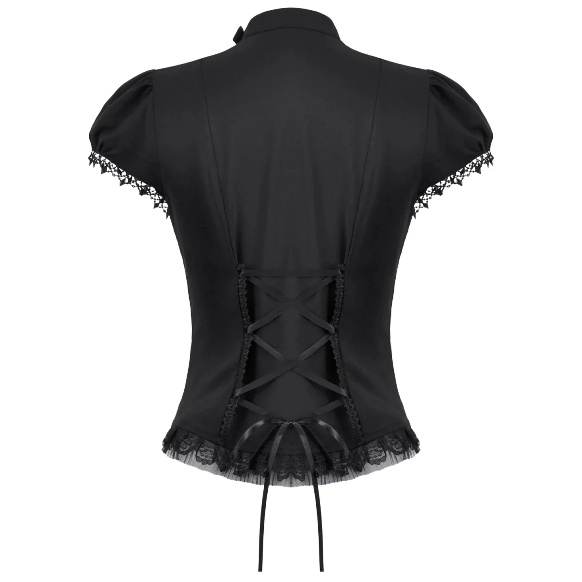 Camisa con Lazada Trasera y Detalle de Rosa - Image 9