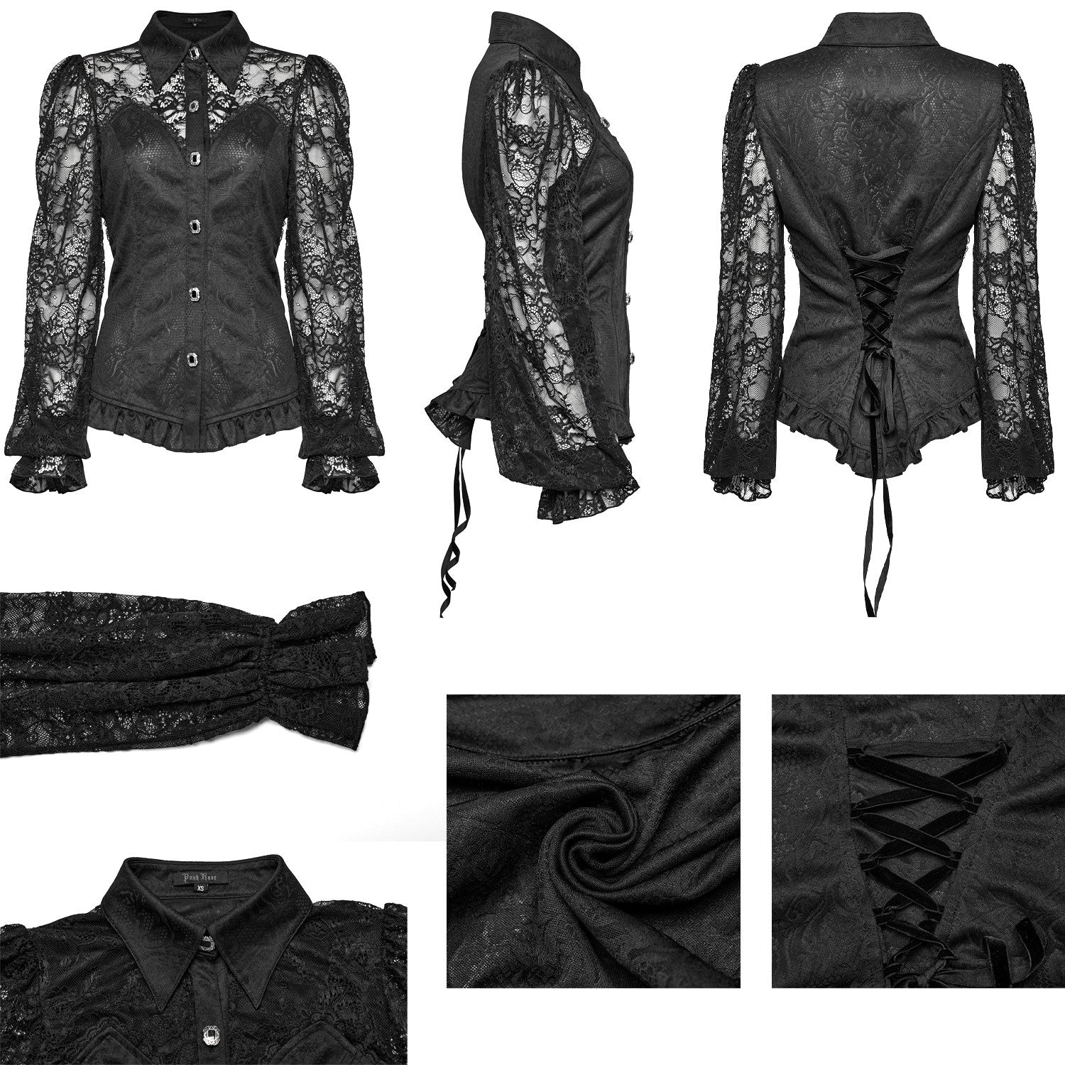 Camisa con Mangas de Encaje - Image 3