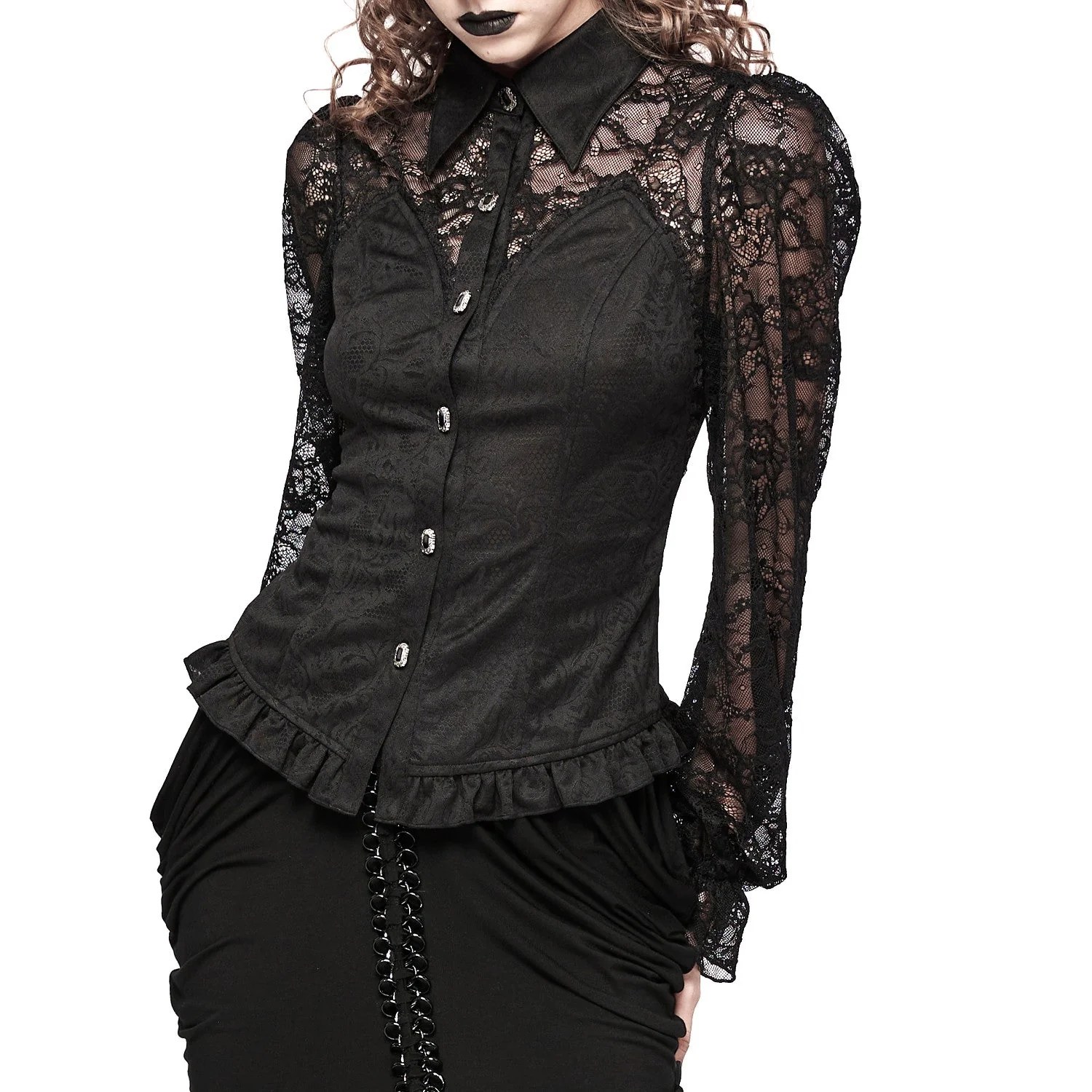 Camisa con Mangas de Encaje - Image 5