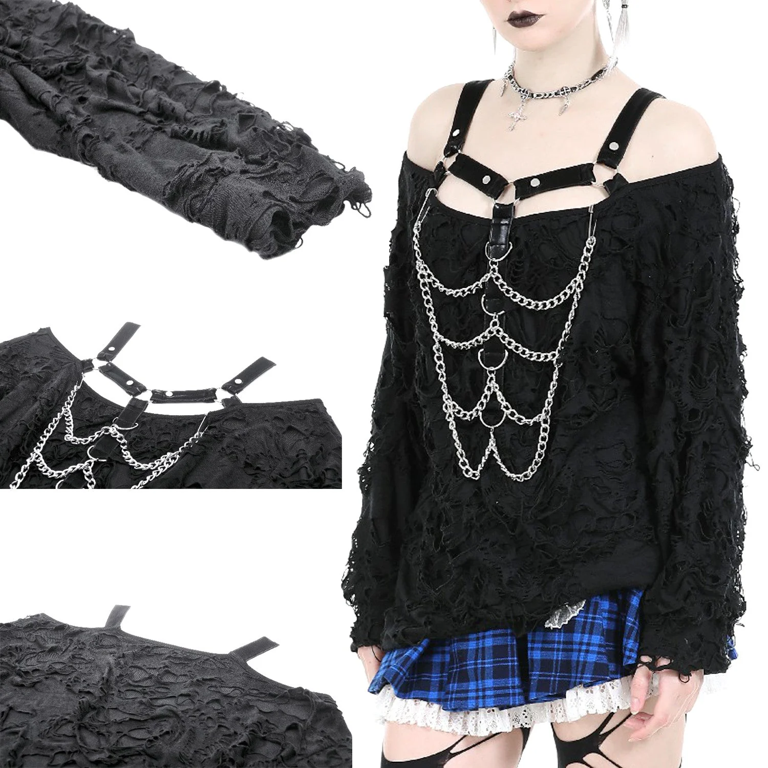 Camiseta Ancha con Cadenas - Image 4