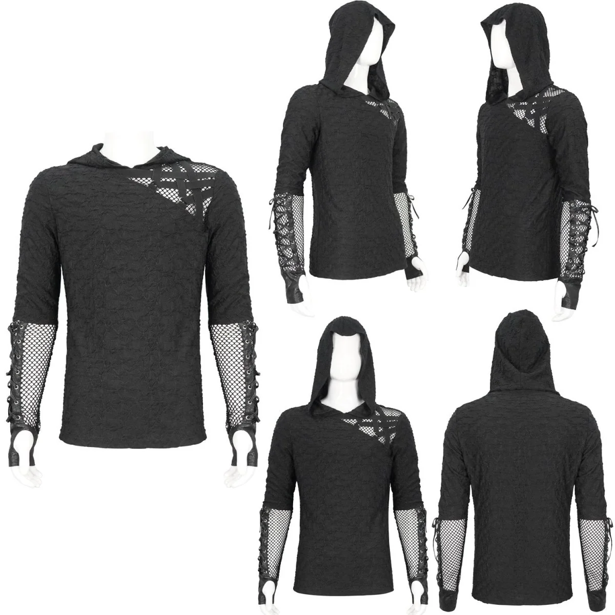 Camiseta Asimétrica con Capucha para Hombre - Image 5