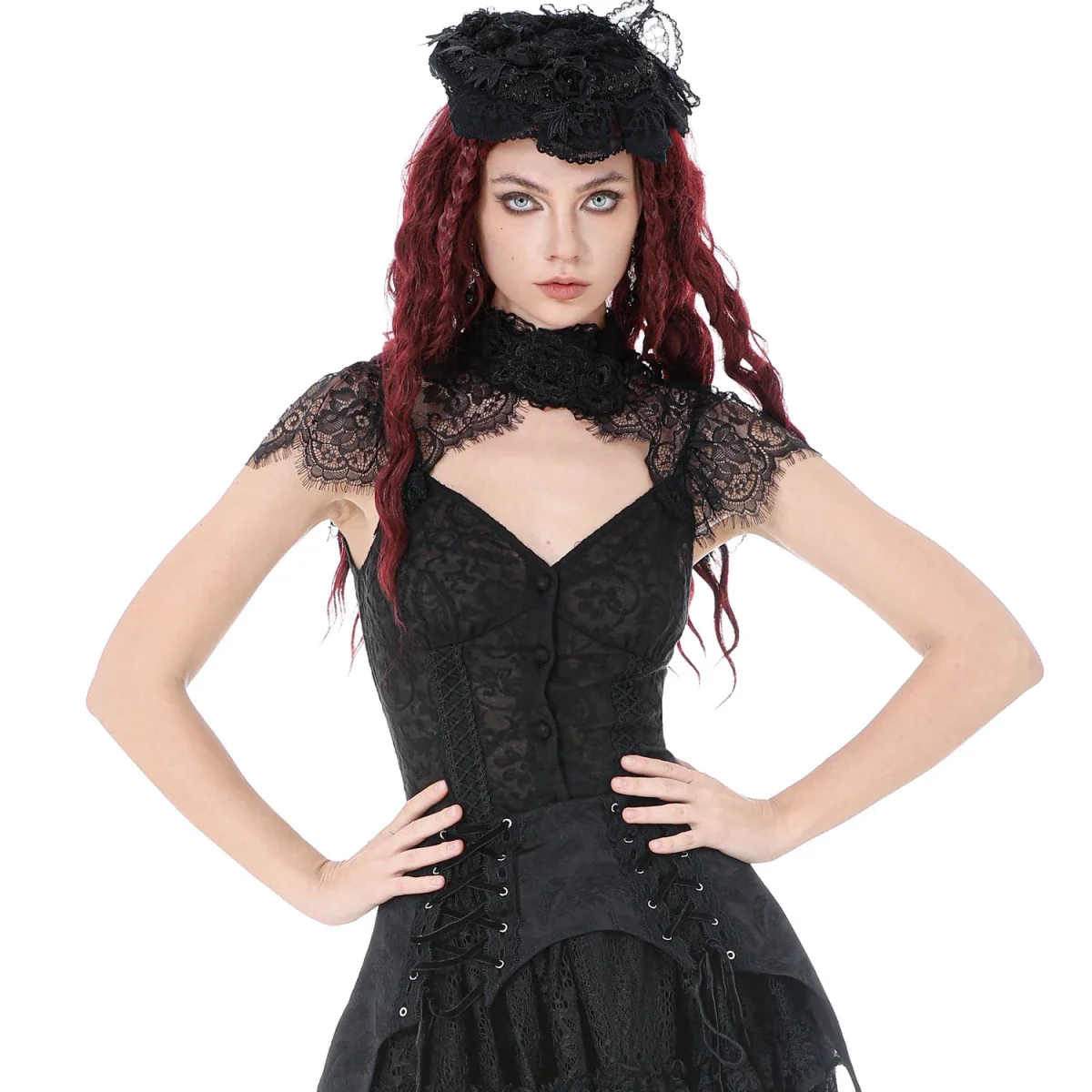 Camiseta  de Encaje con Escote Corazón y Botonadura - Image 15