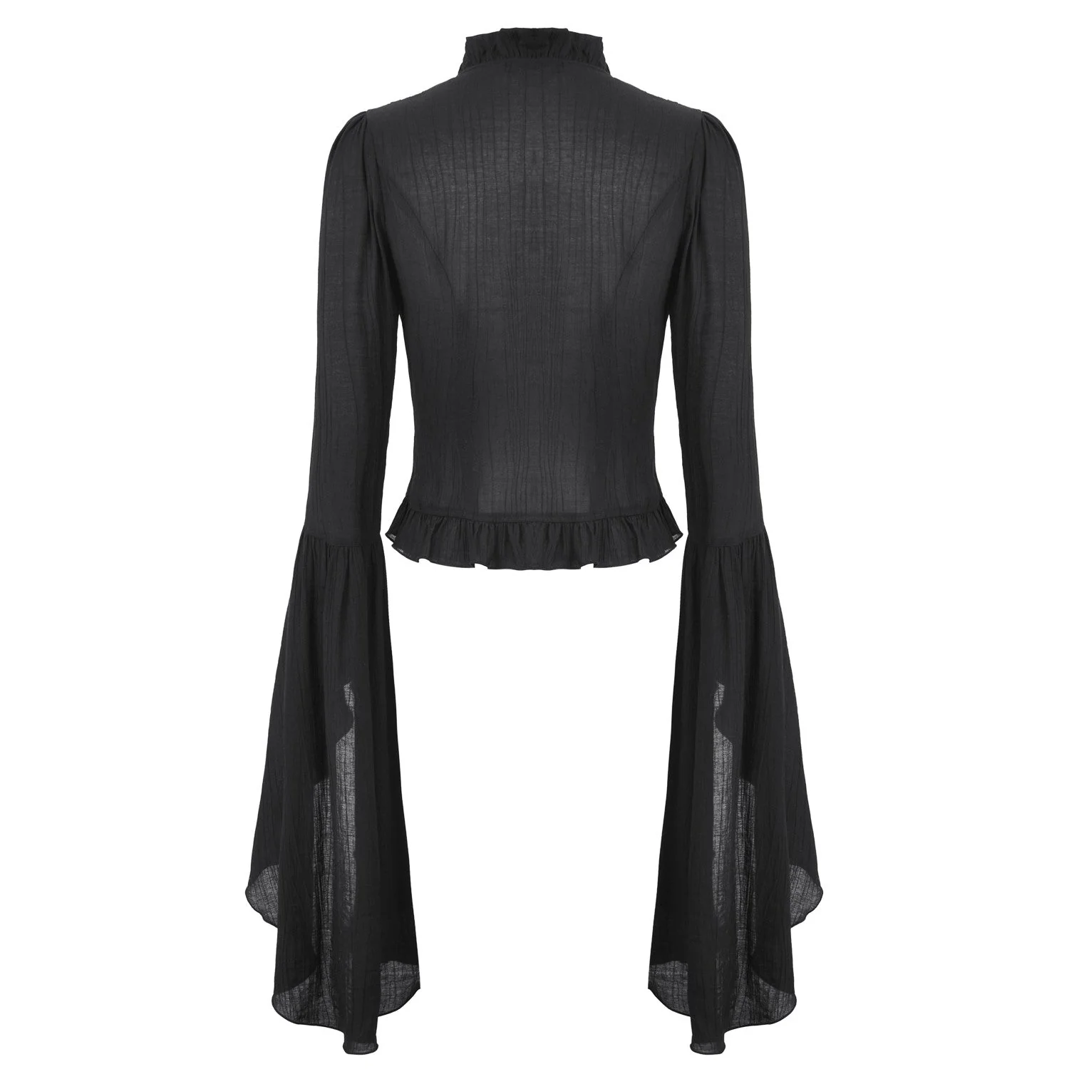 Blusa con Mangas de Campana, Encaje y Cruz - Image 6