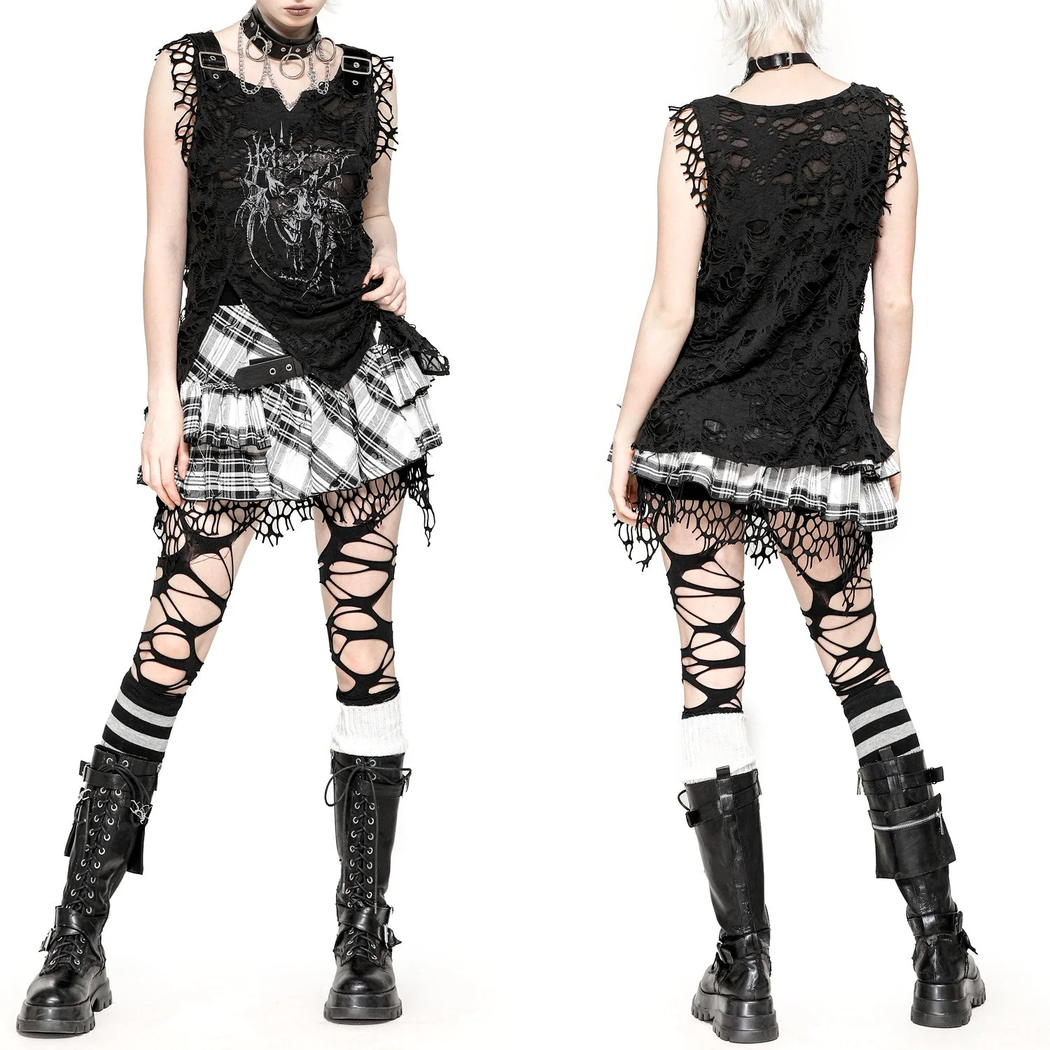 Camiseta Rasgada  “Black Chaos” - Image 2
