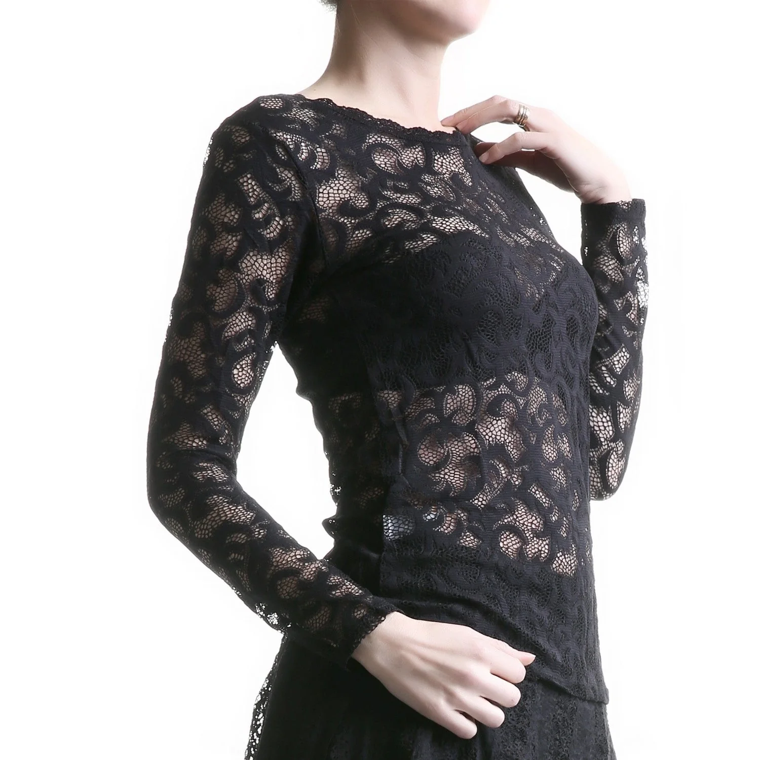 Camiseta Transparente de Encaje - Image 4
