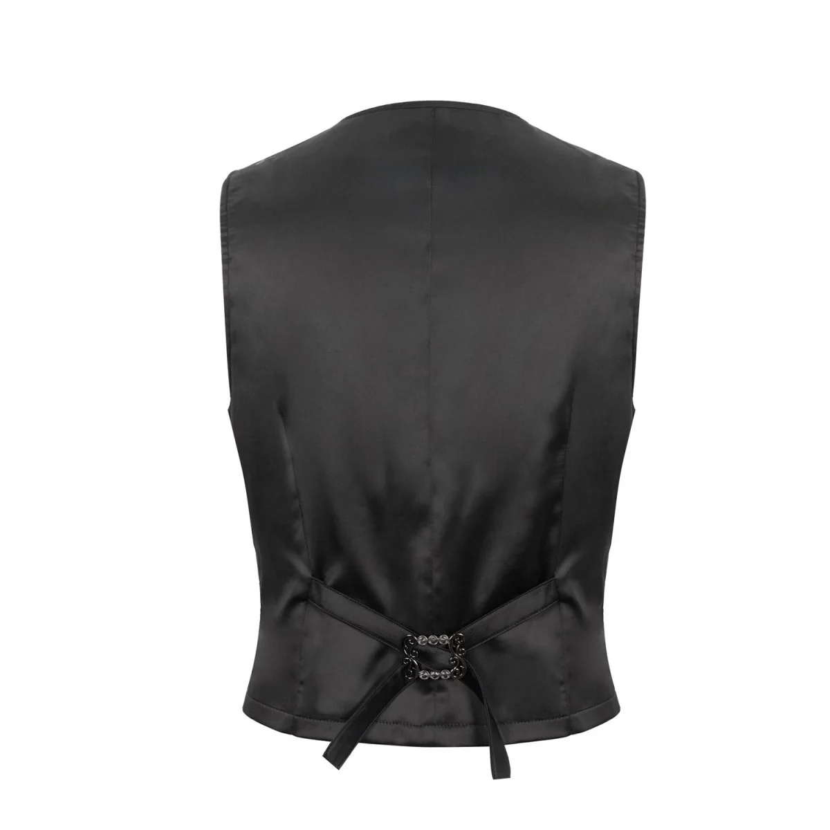 Chaleco Negro con Brocado para Hombre - Image 3