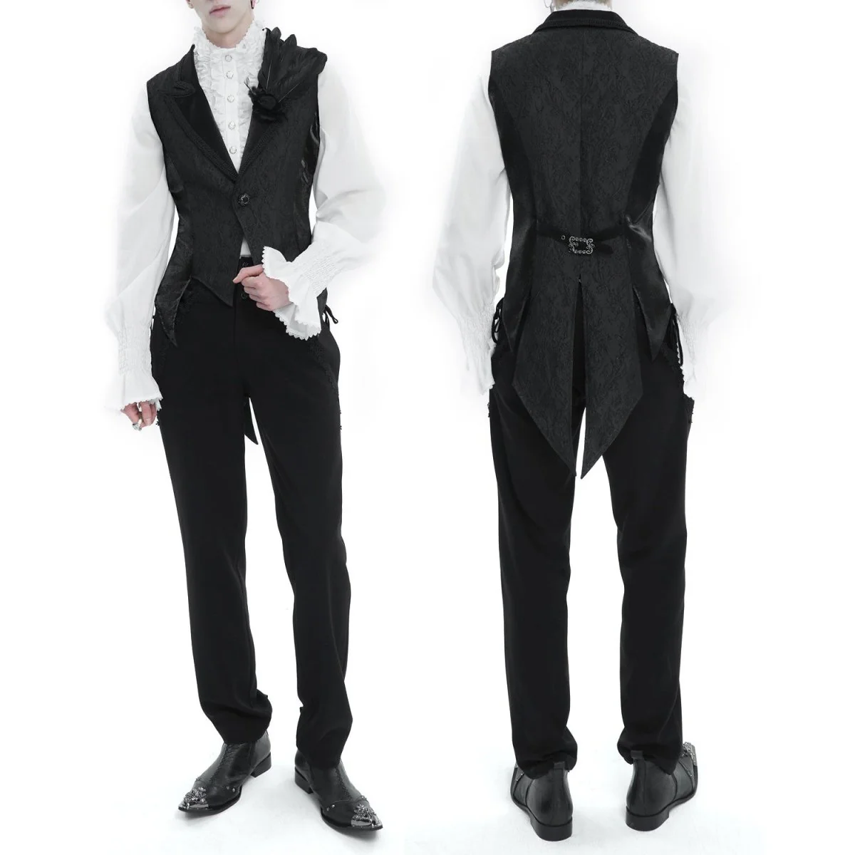 Chaleco Negro Elegante para Hombre - Image 2