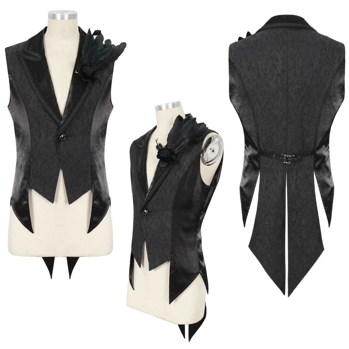 Chaleco Negro Elegante para Hombre - Image 3