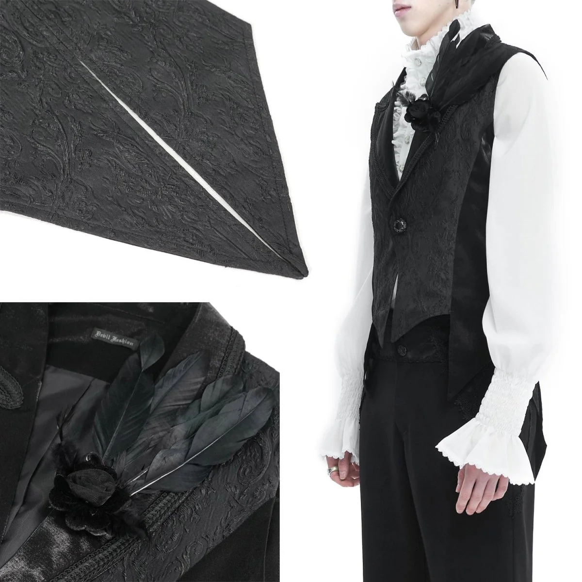 Chaleco Negro Elegante para Hombre - Image 4