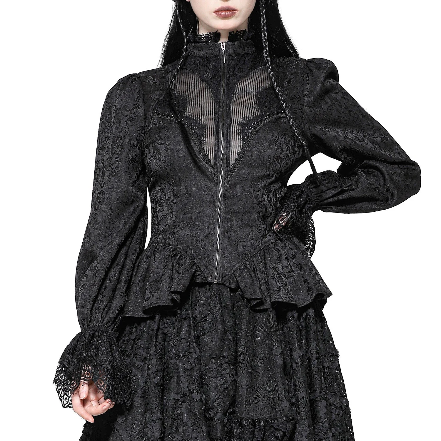 Chaqueta Gótica con Cola y Encaje  "Aradia" - Image 6