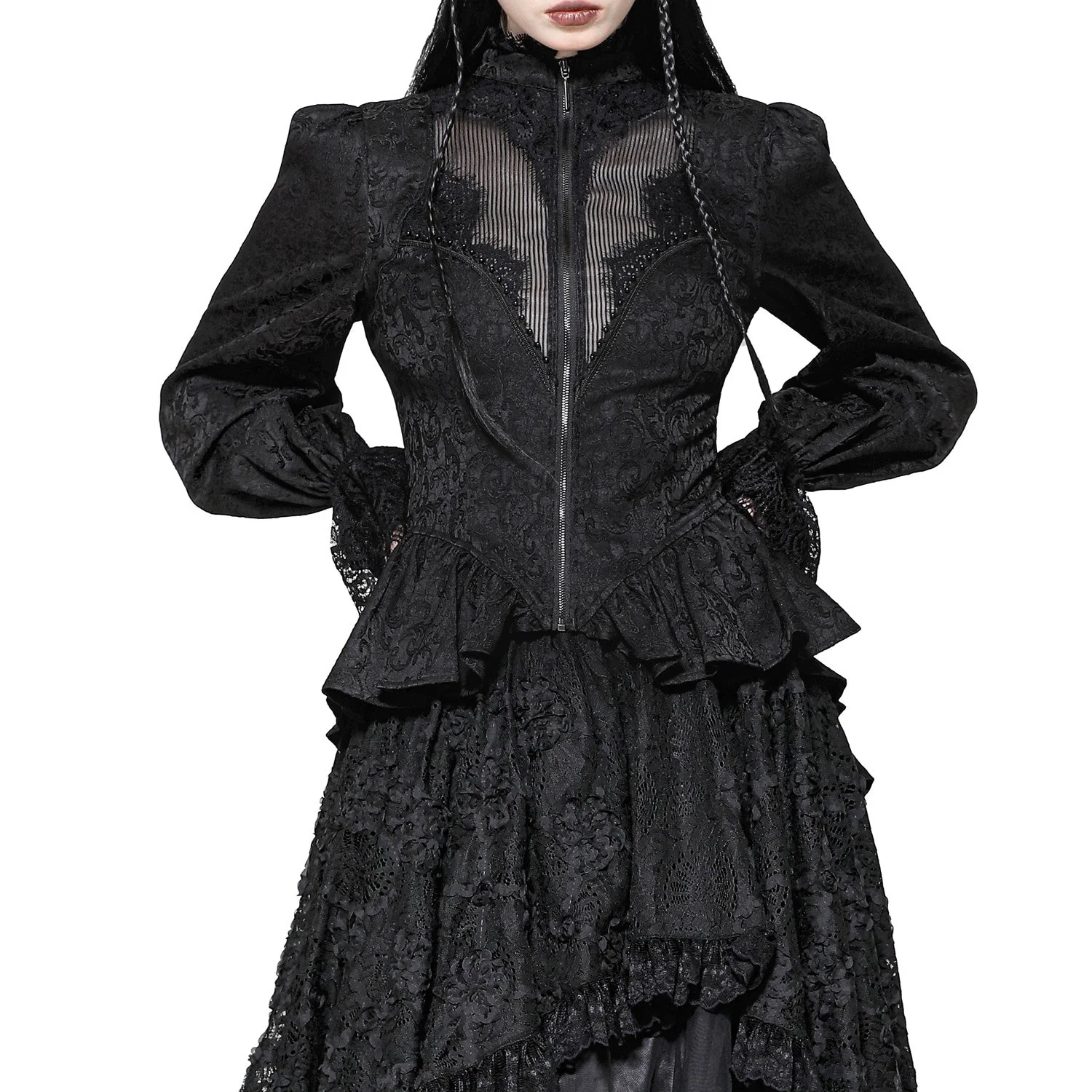 Chaqueta Gótica con Cola y Encaje  "Aradia" - Image 7