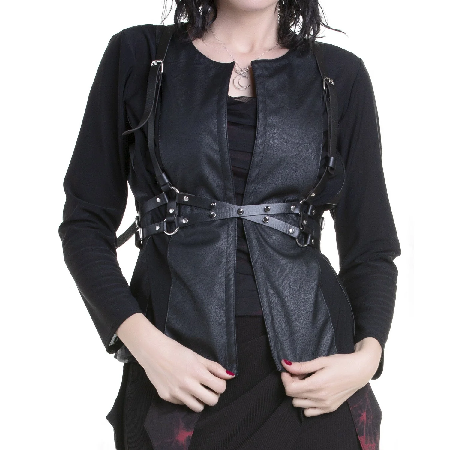 Chaqueta Abierta con Polipiel - Image 5