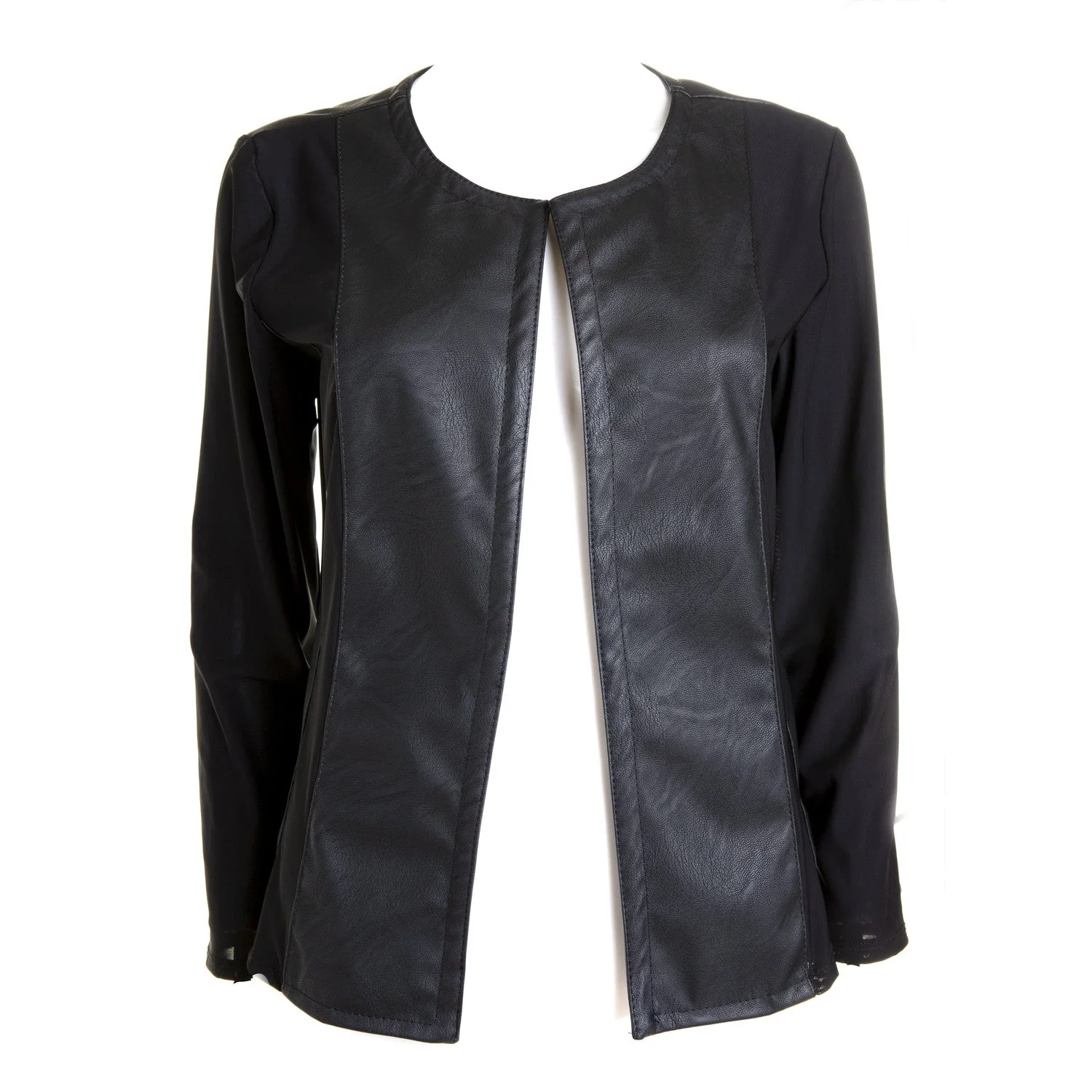 Chaqueta Abierta con Polipiel - Image 6