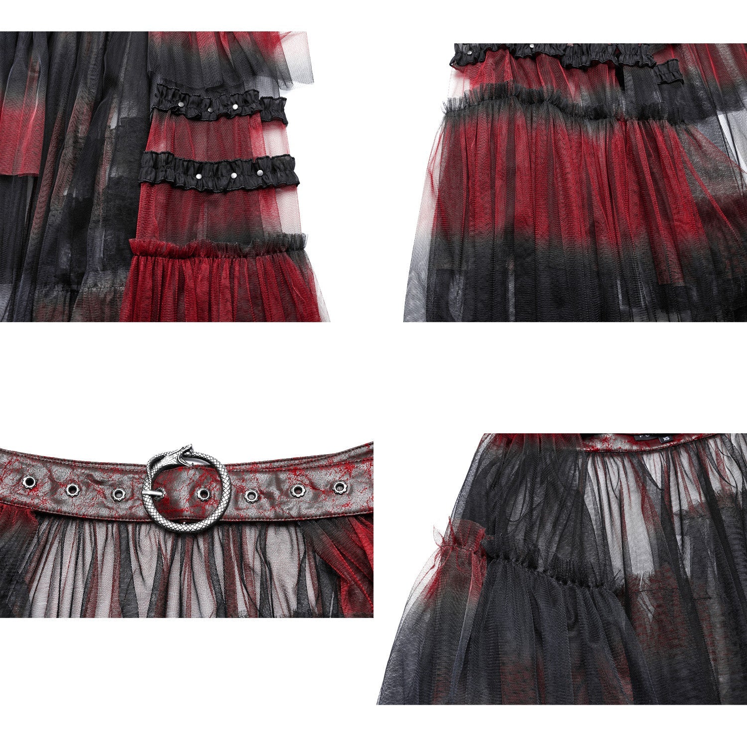 Cinturón con Falda Roja y Negra - Image 5