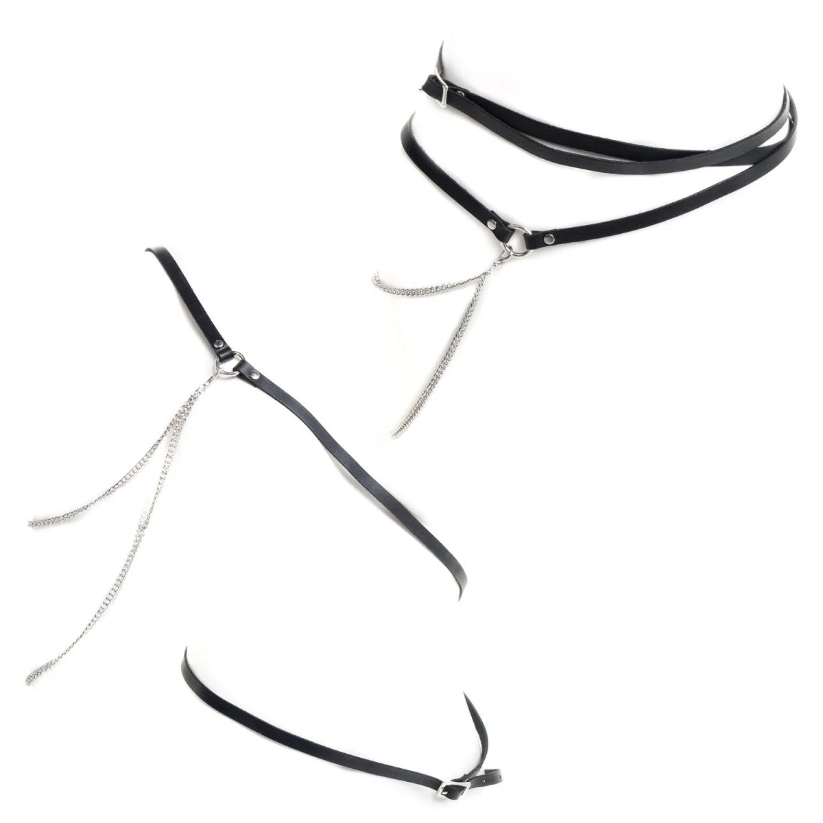 Cinturón de Cuero con Dos Cadenas - Image 4