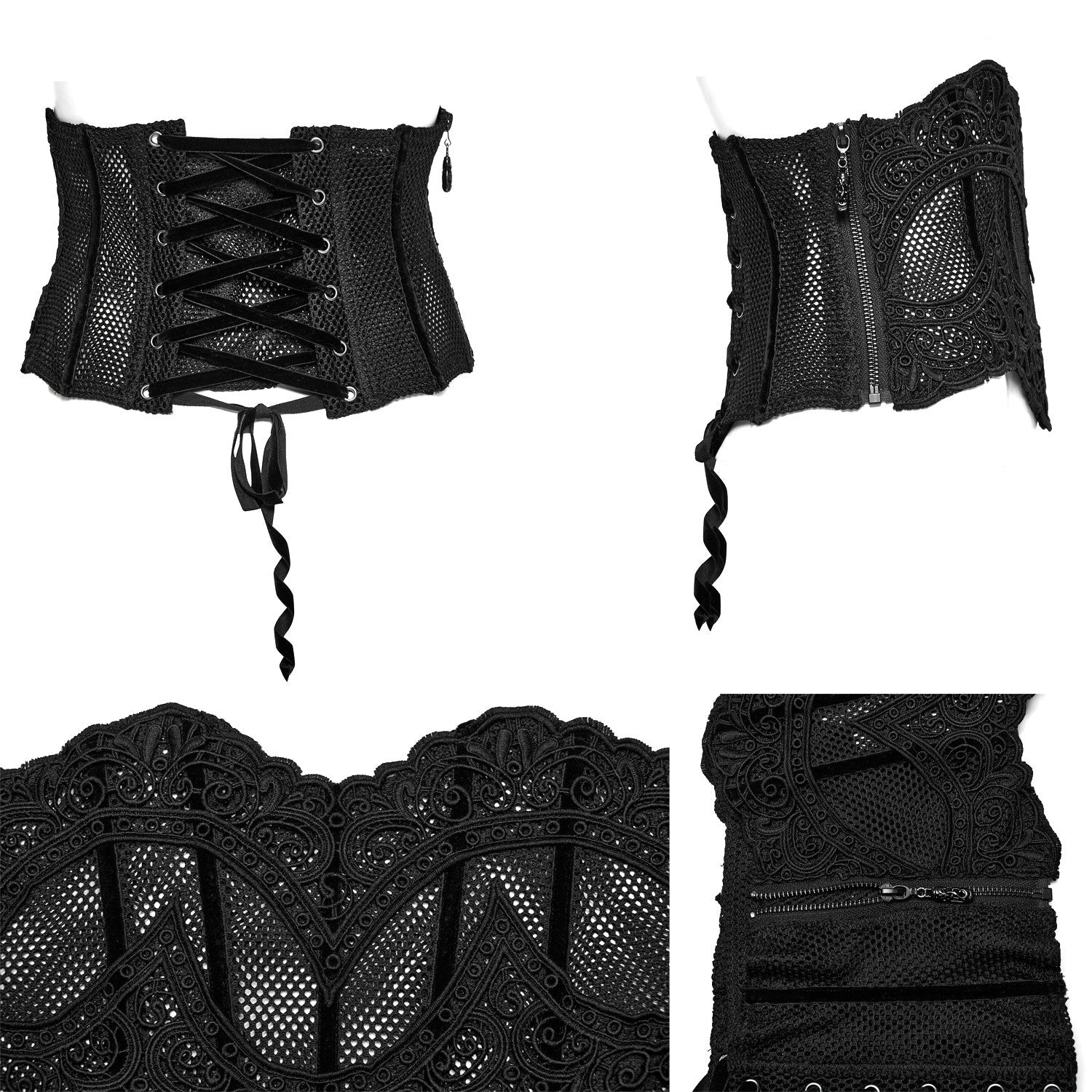 Corsé Bajo Pecho Elegante de Rejilla - Image 4