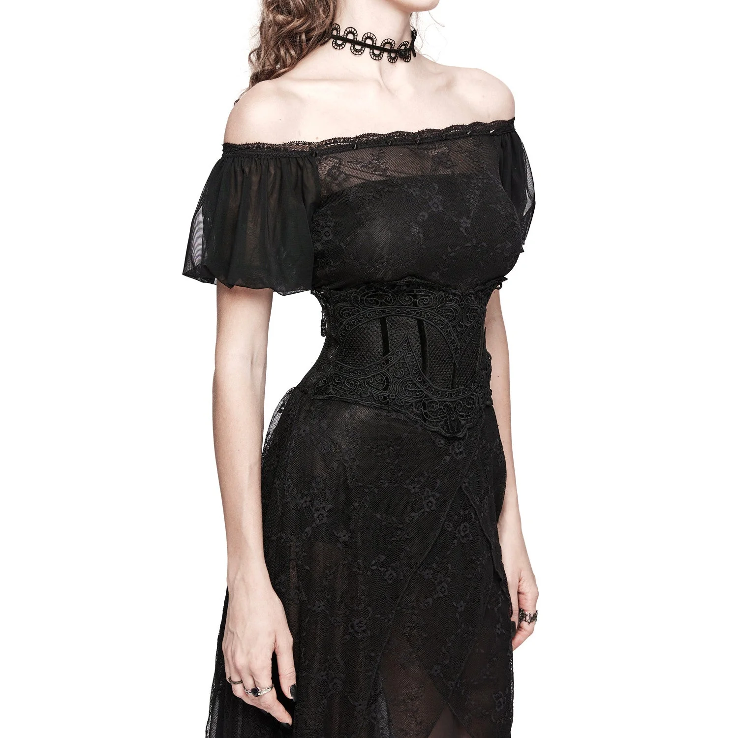 Corsé Bajo Pecho Elegante de Rejilla - Image 6
