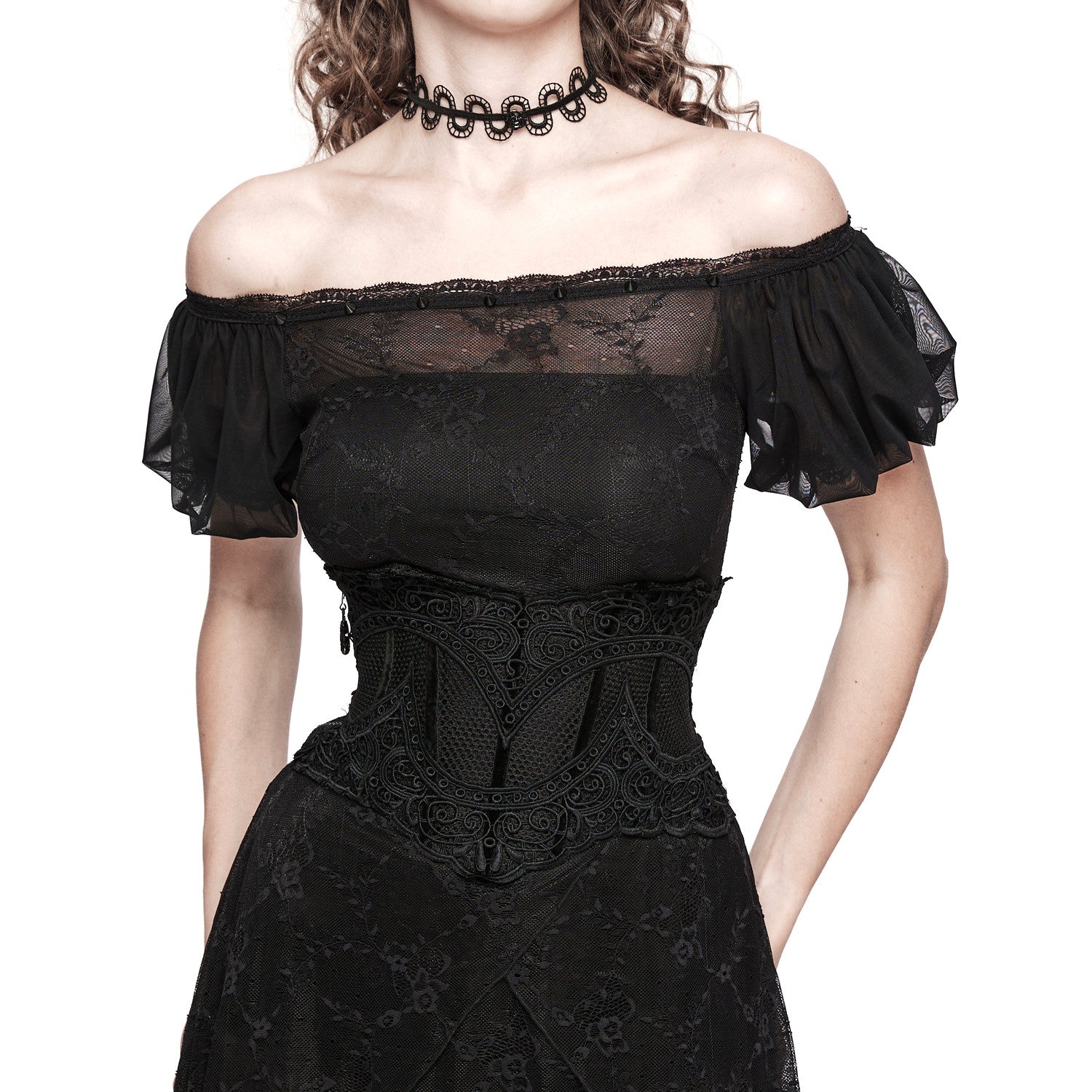 Corsé Bajo Pecho Elegante de Rejilla - Image 7