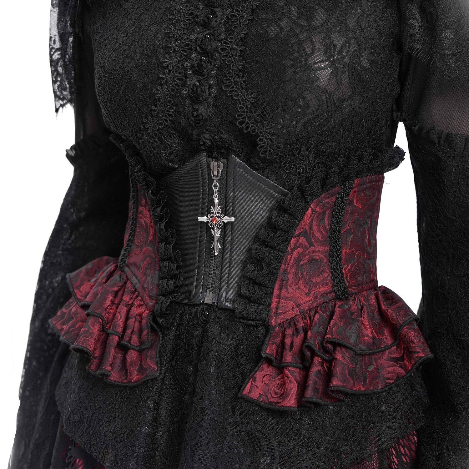 Cinturón Corsé Bajo pecho Brocado "Vampiria" - Image 12