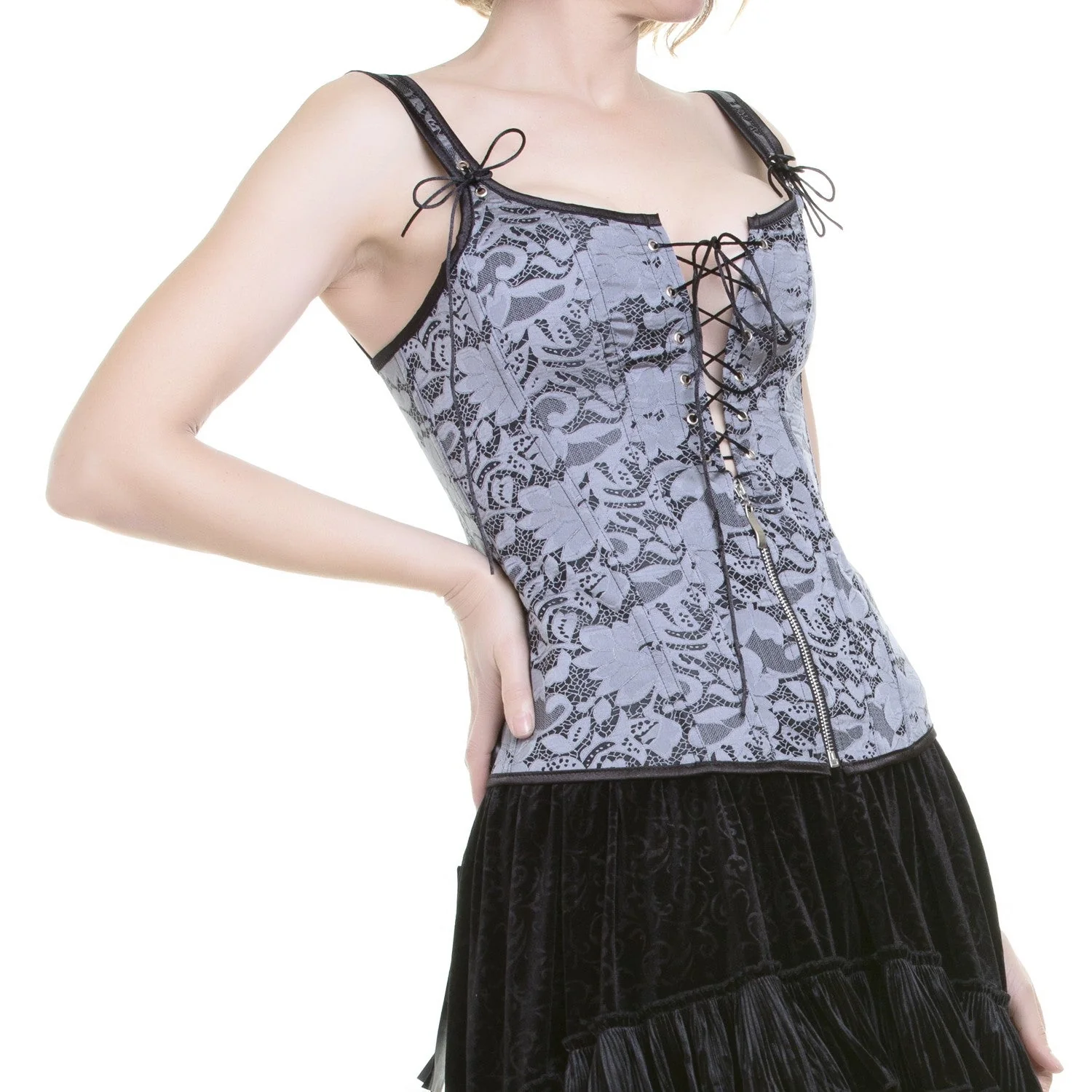 Corsé Gris con Tirantes - Image 3