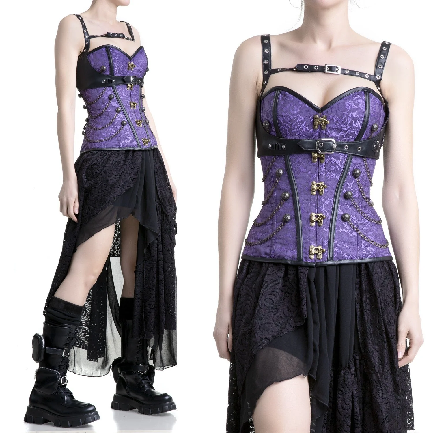 Corsé Lila con Cadenas - Image 3