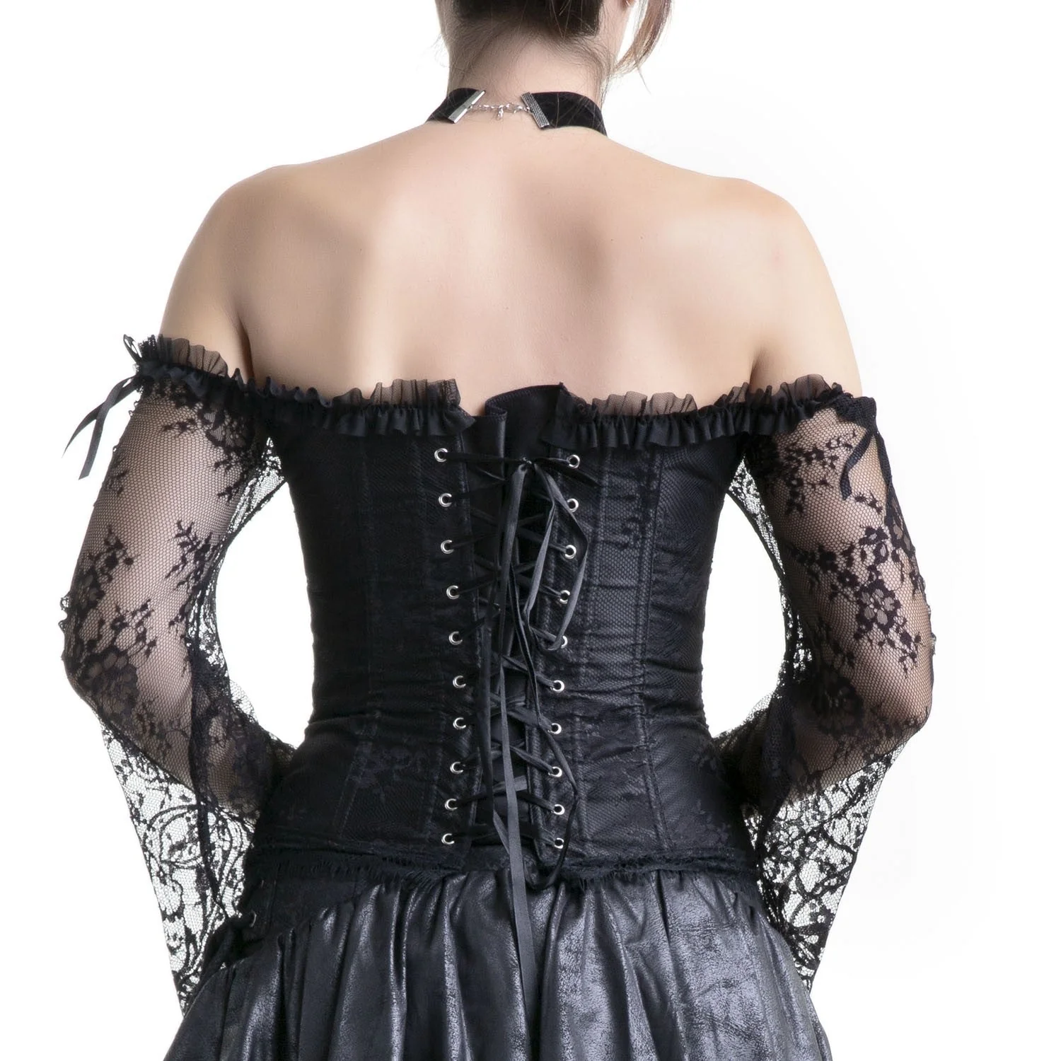 Corsé Negro con Mangas - Image 3