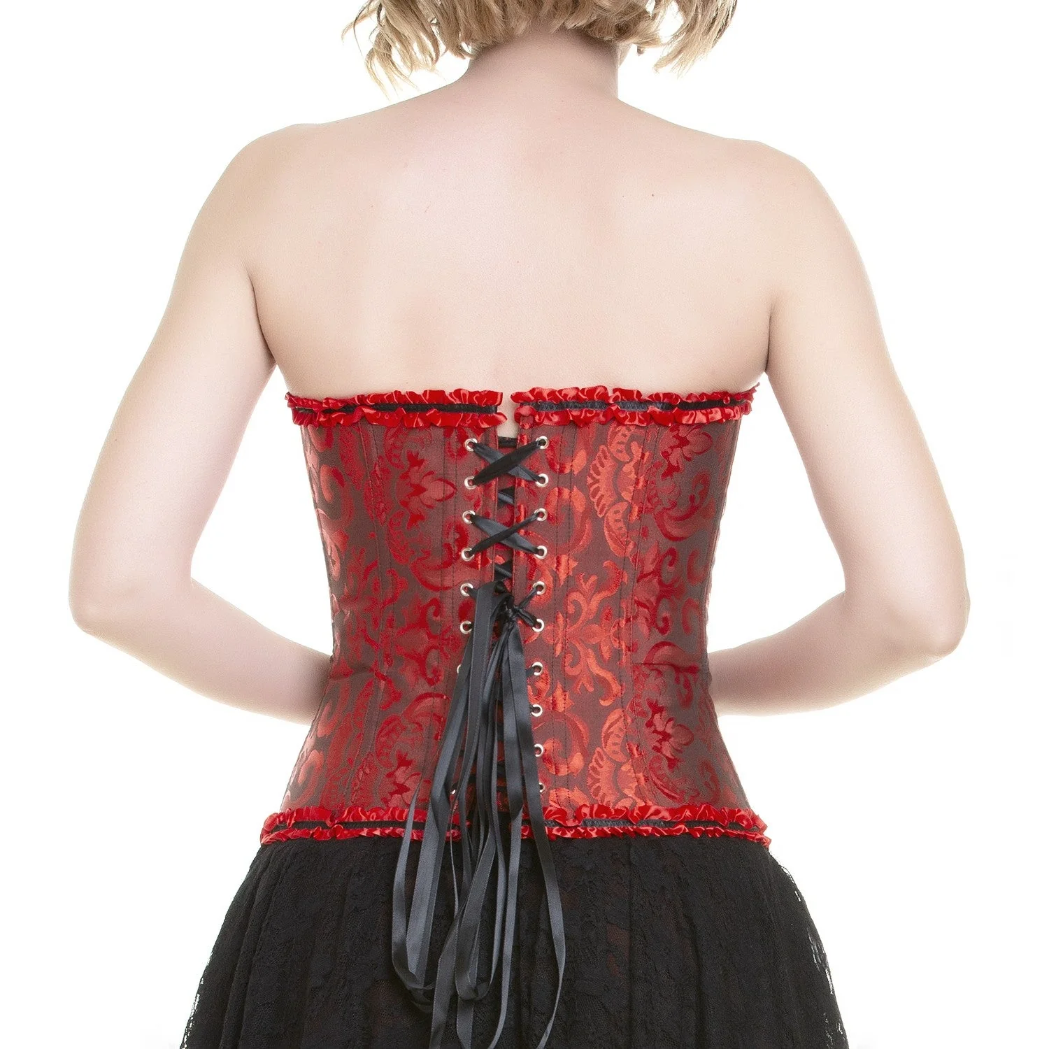 Corsé Rojo con Brocado - Image 6