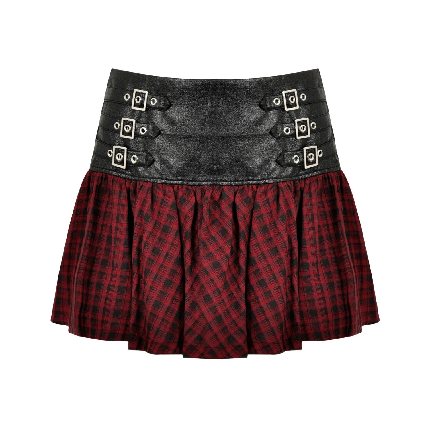 Falda con Tartán Rojo y Negro - Image 5