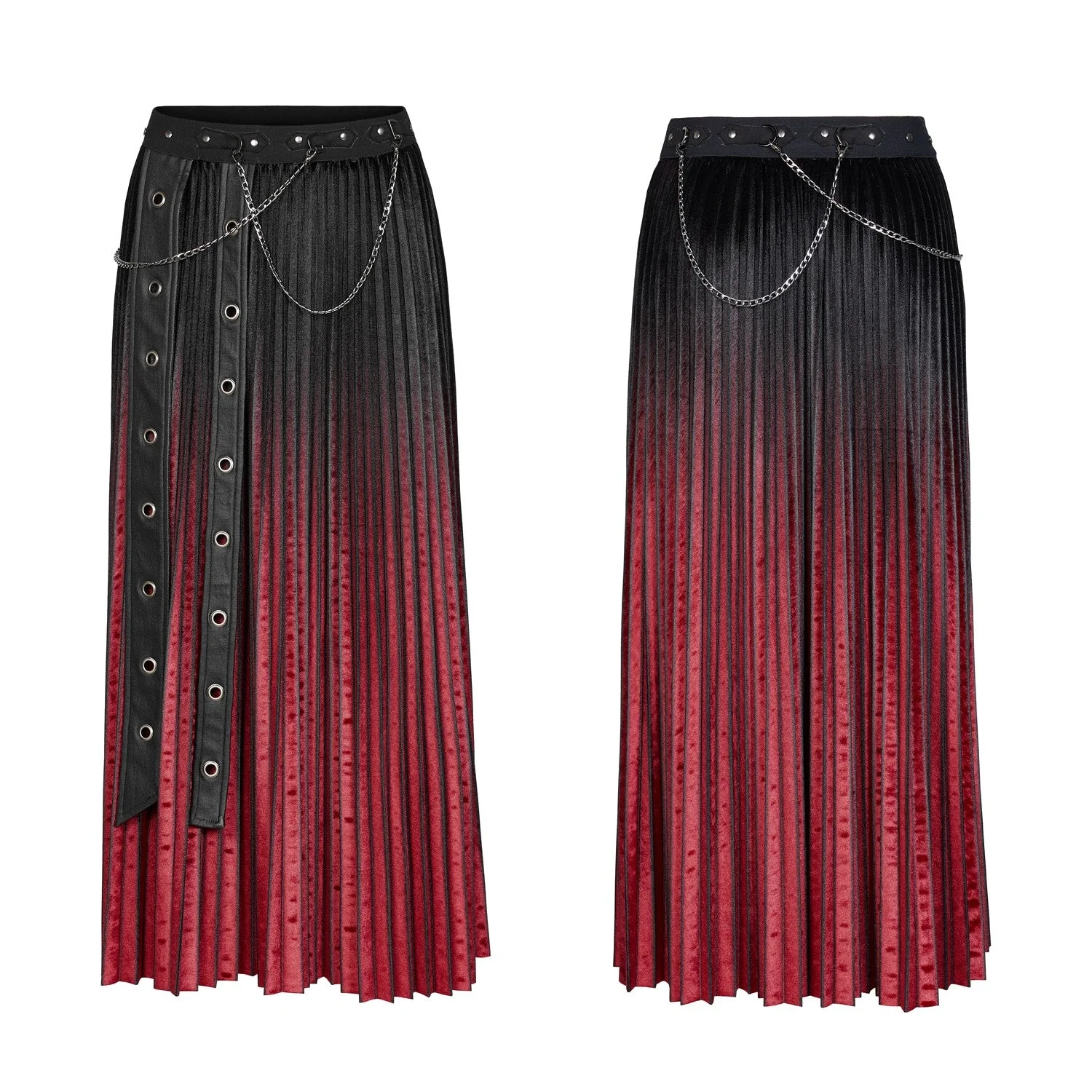 Falda Negra y Roja con Cadenas - Image 4