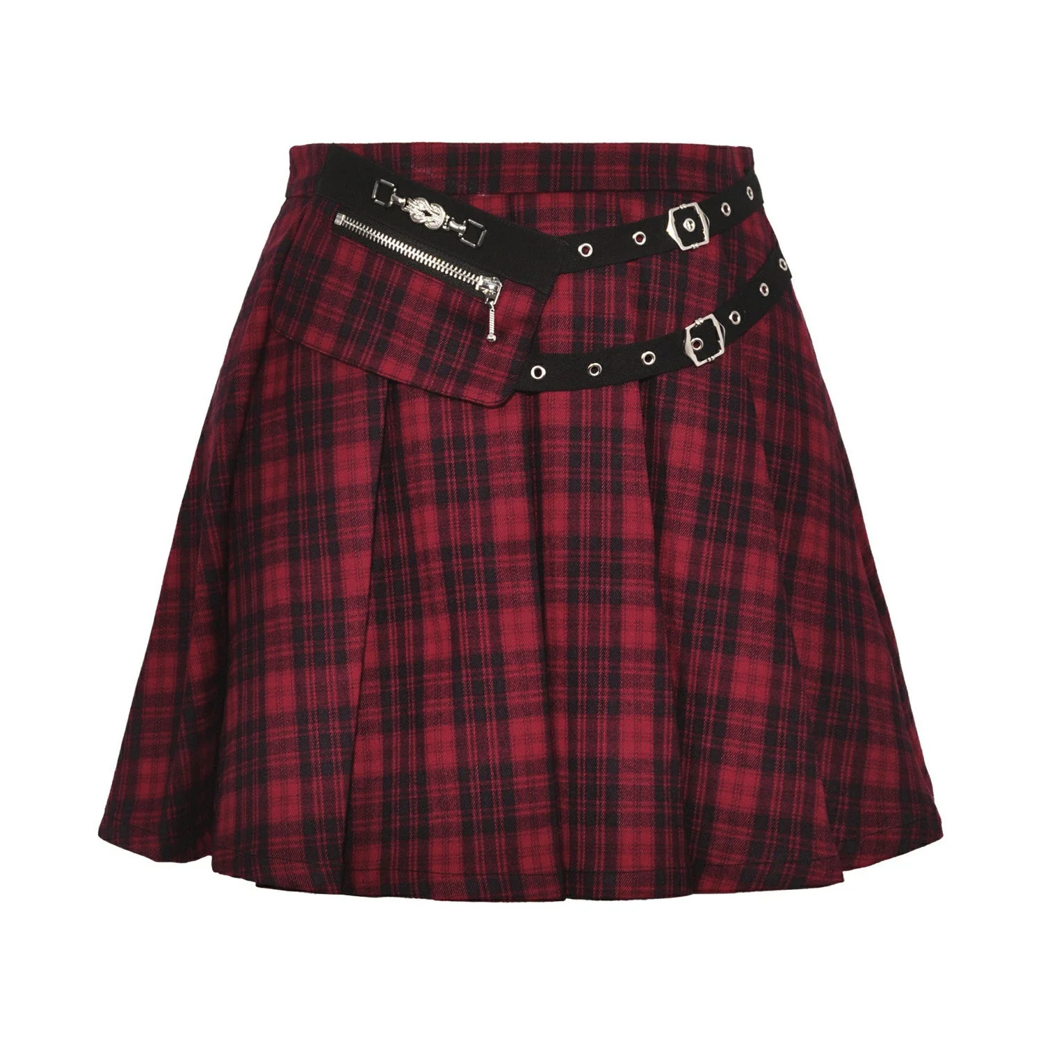 Falda Tartán Rojo y Negro - Image 5