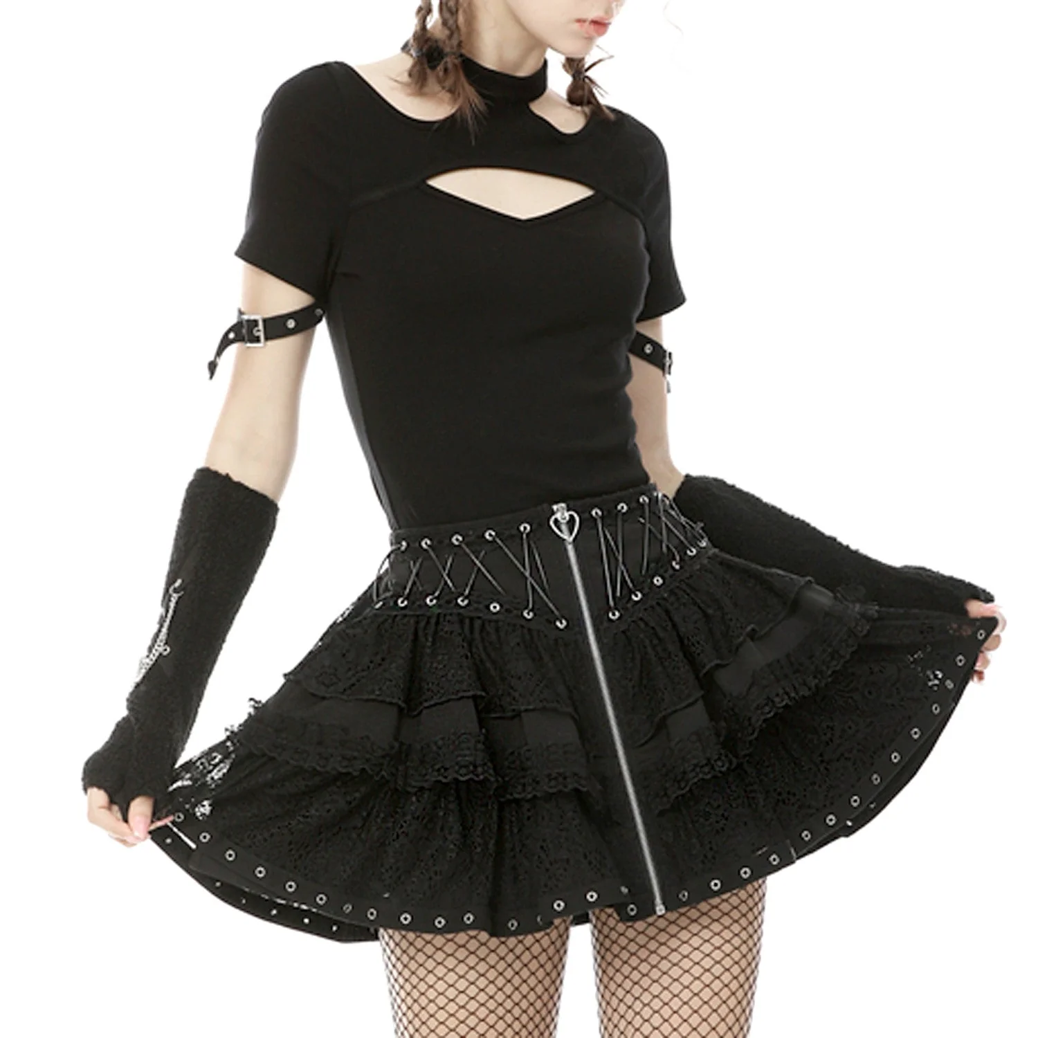 Minifalda  de Encaje con Cremallera "Belladonna" - Image 5