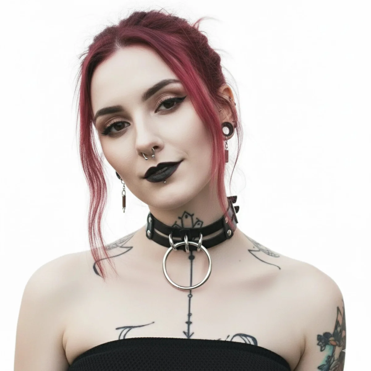 Gargantilla Doble con Anilla estilo punk - Image 2