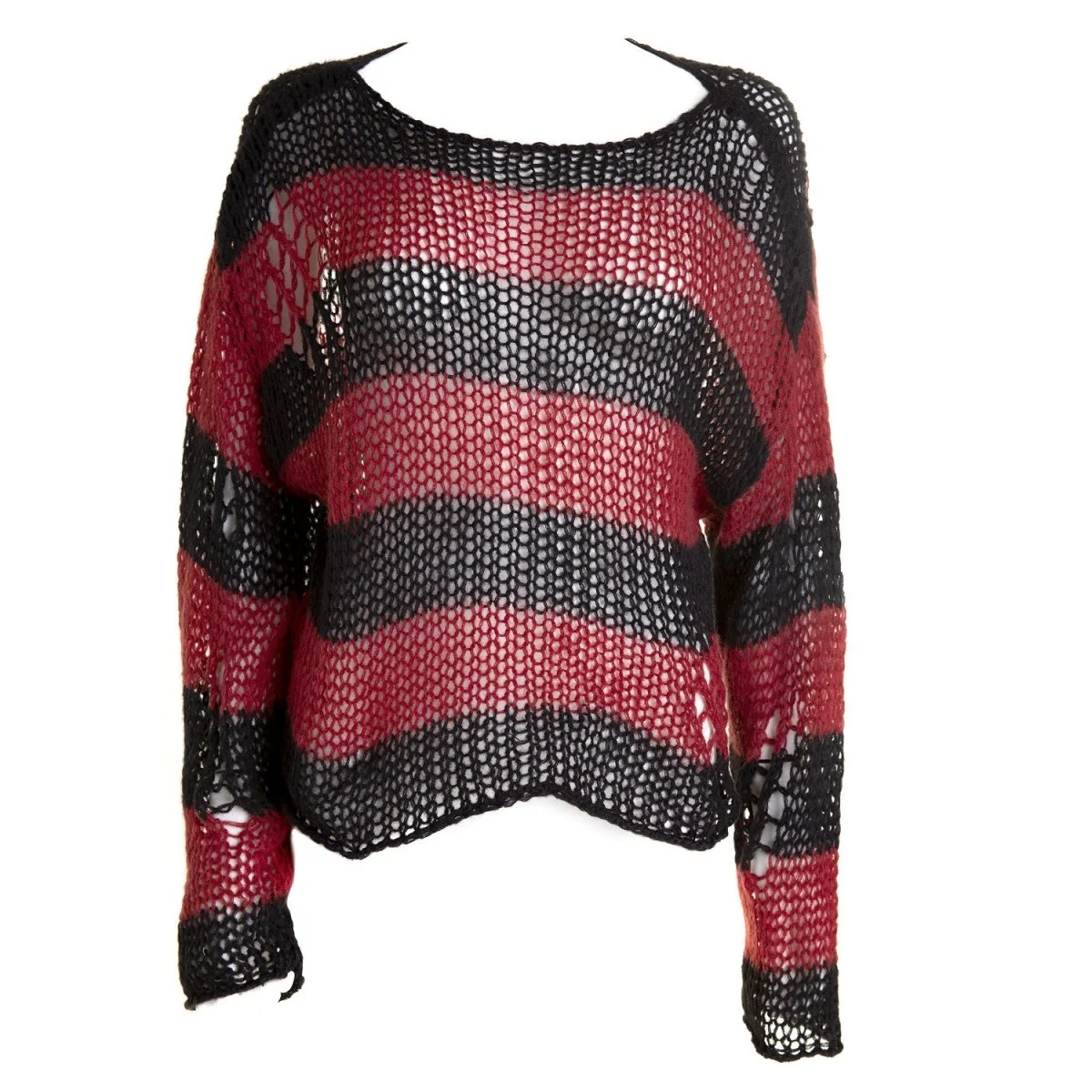 Jersey Punk Rayas Rojo y Negro Suave - Image 5