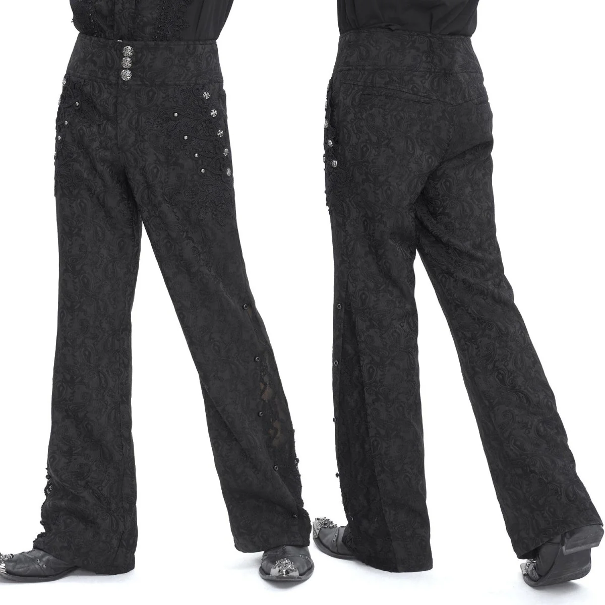 Pantalón Elegante con Brocado para Hombre - Image 4