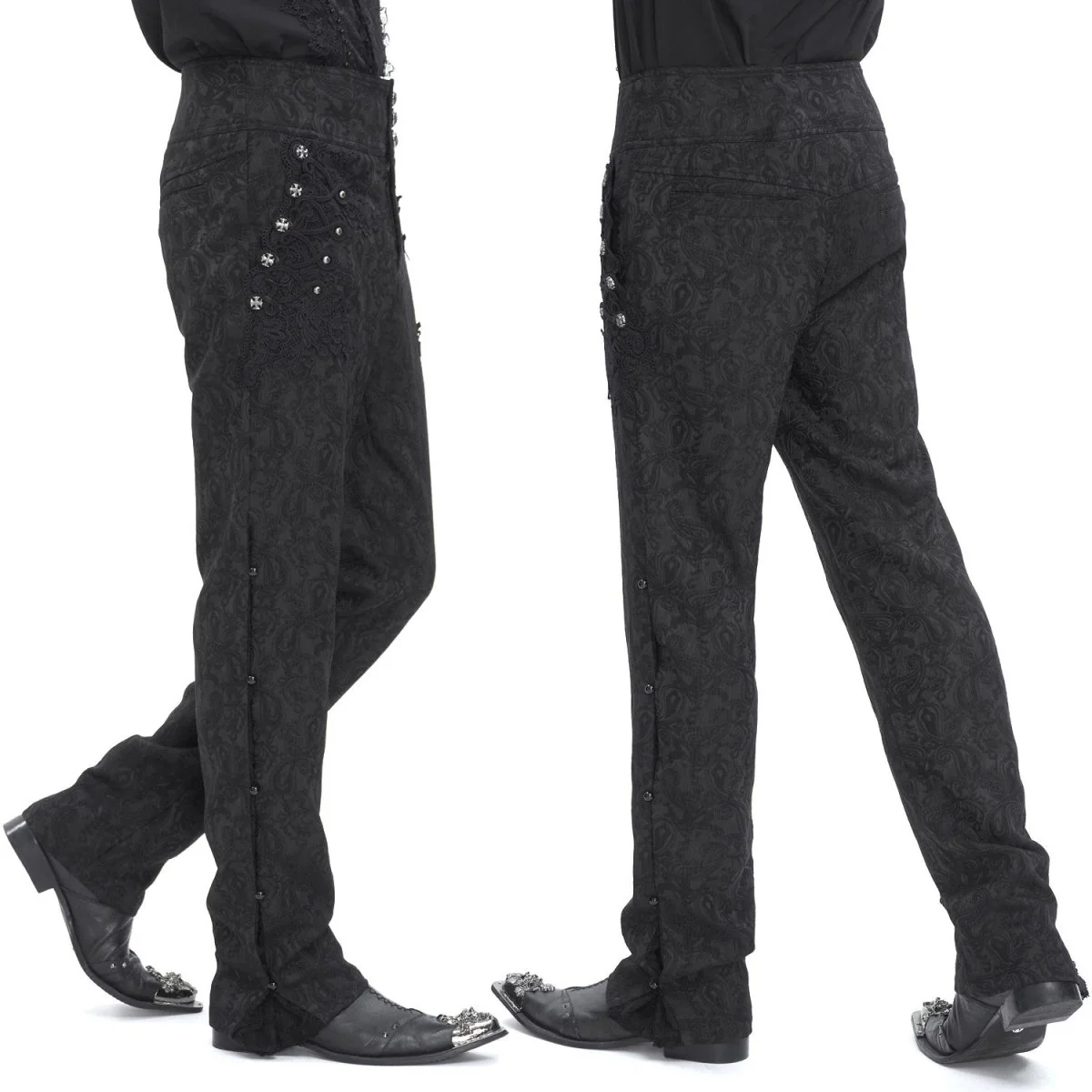 Pantalón Elegante con Brocado para Hombre - Image 5