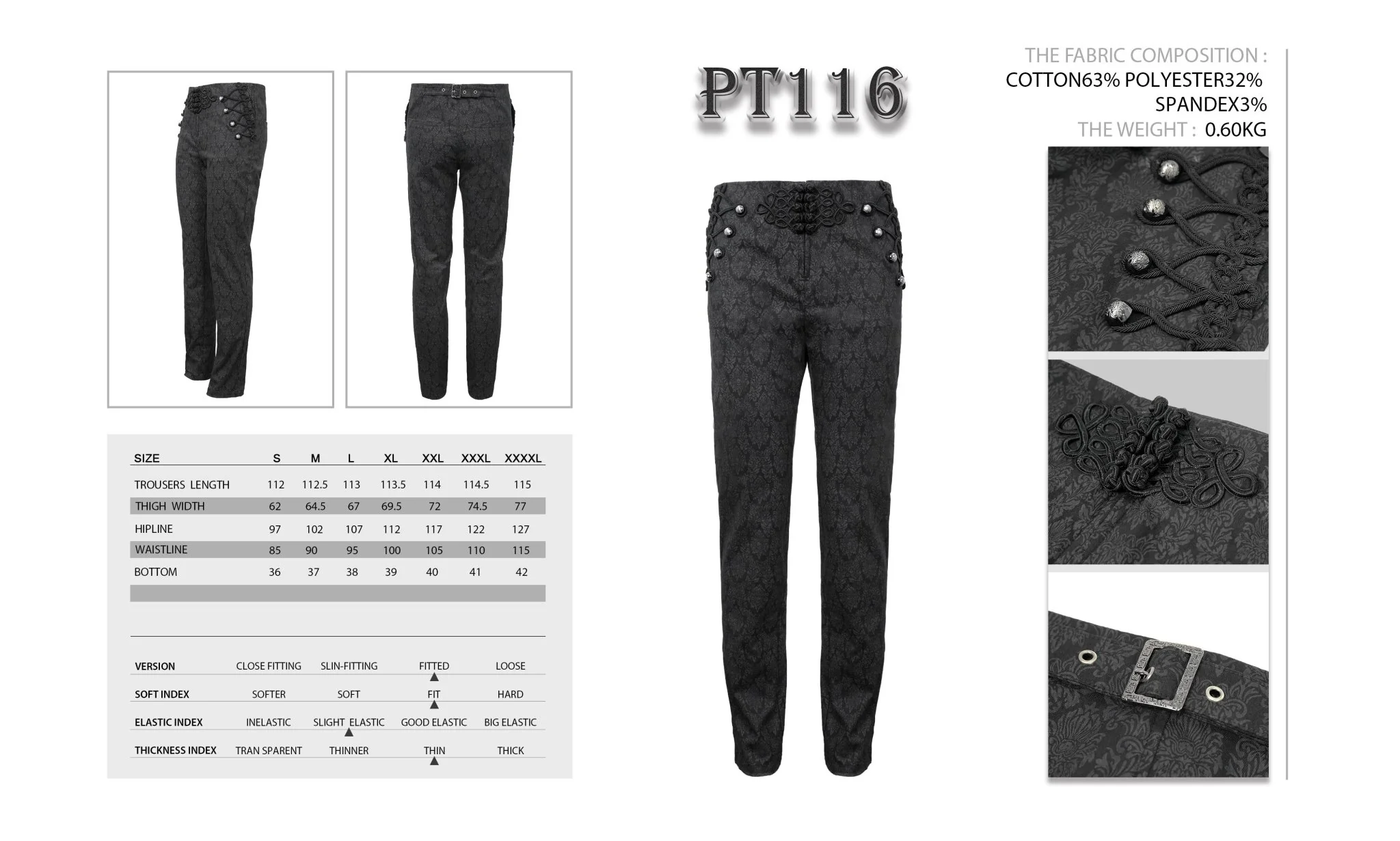 Pantalón con Filigranas para Hombre - Image 6