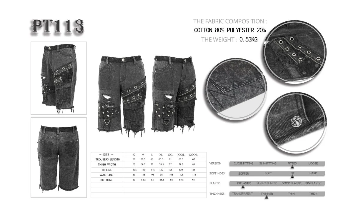 Pantalón Corto Asimétrico para Hombre - Image 6
