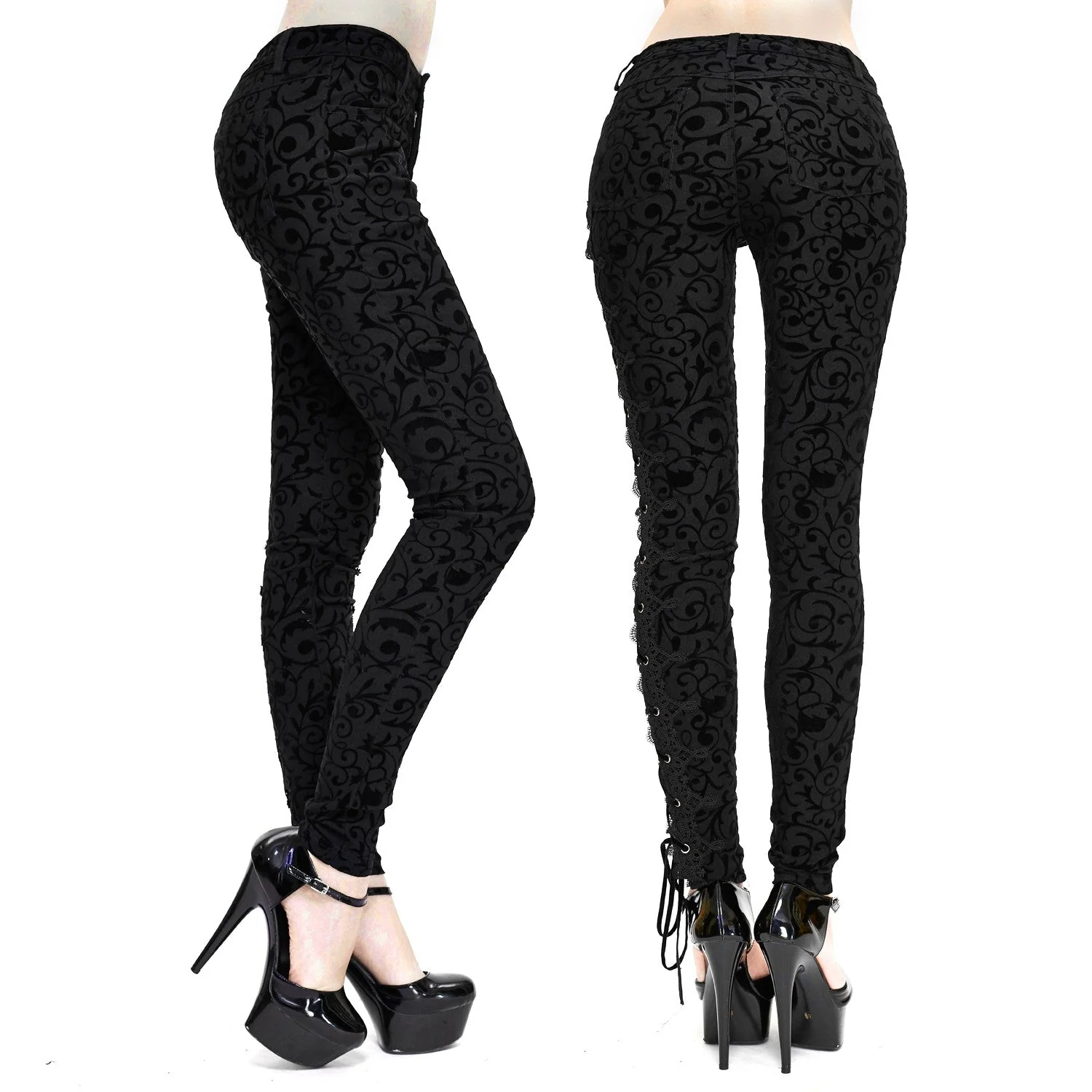 Pantalón Elegante con Brocado - Image 3